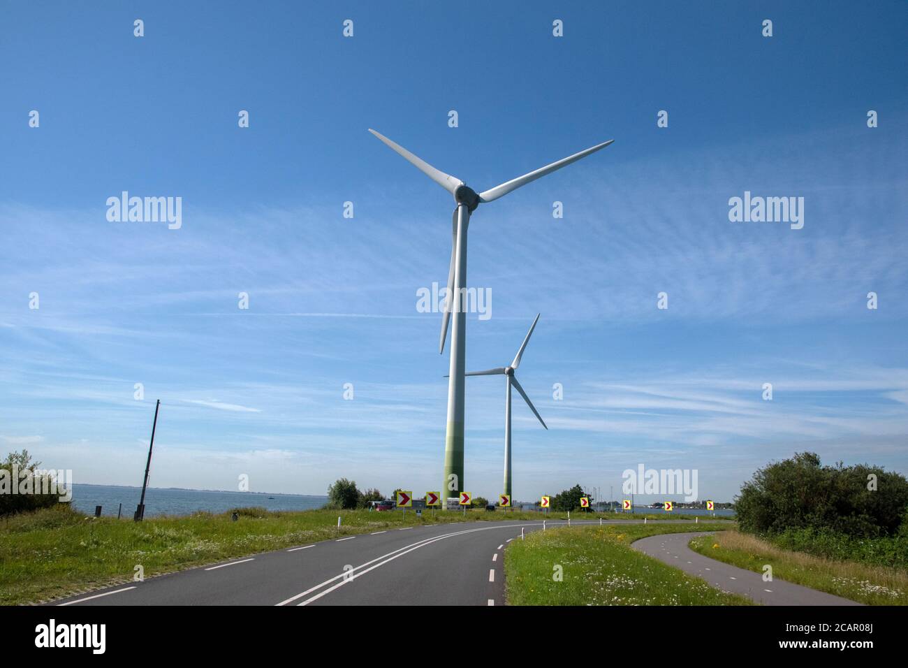 Moulin à vent avec Sun Flare à Marken pays-Bas 6-8-2020 Banque D'Images