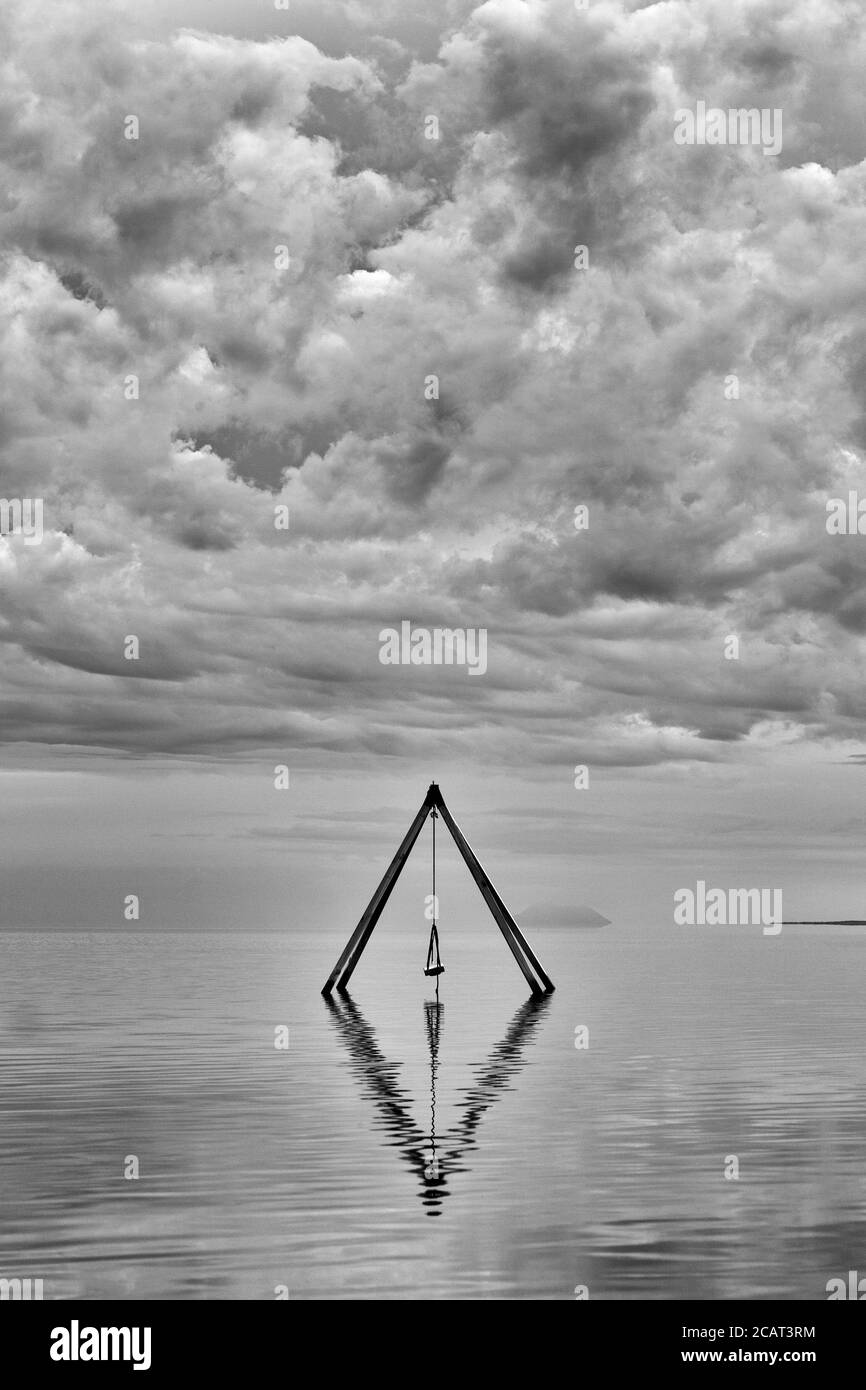 Swing, Bombay Beach, Salton Sea, Californie, États-Unis Banque D'Images