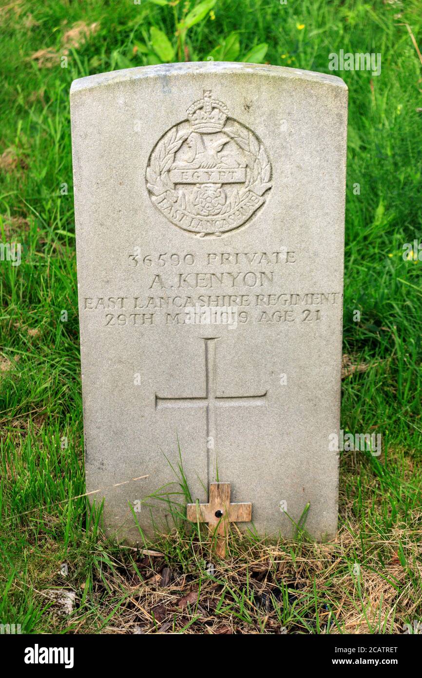 Tombe de guerre du Commonwealth au cimetière Darwen. Banque D'Images