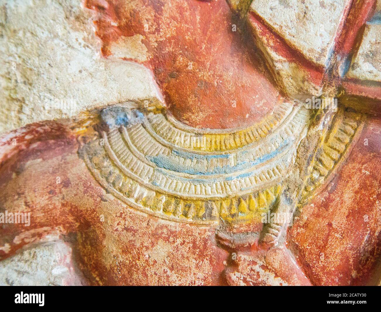 Égypte, le Caire, Musée égyptien, soulagement du roi Ramsès II tuant des ennemis étrangers : les Nubiens, les Libyens et les Syriens. Banque D'Images