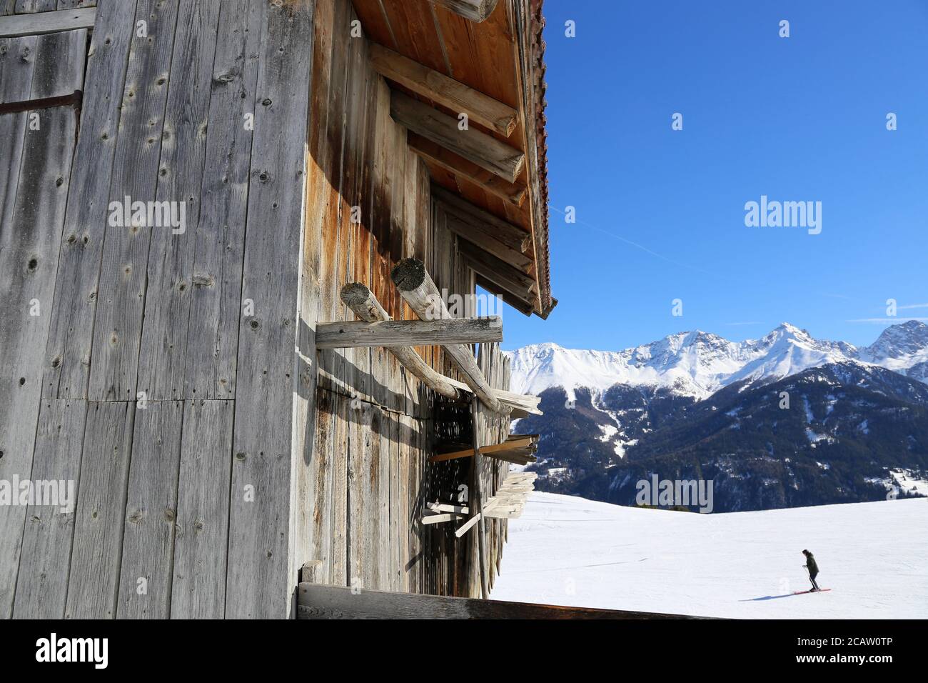 Le domaine skiable de Serfaus, Fiss, Ladis en hiver Banque D'Images