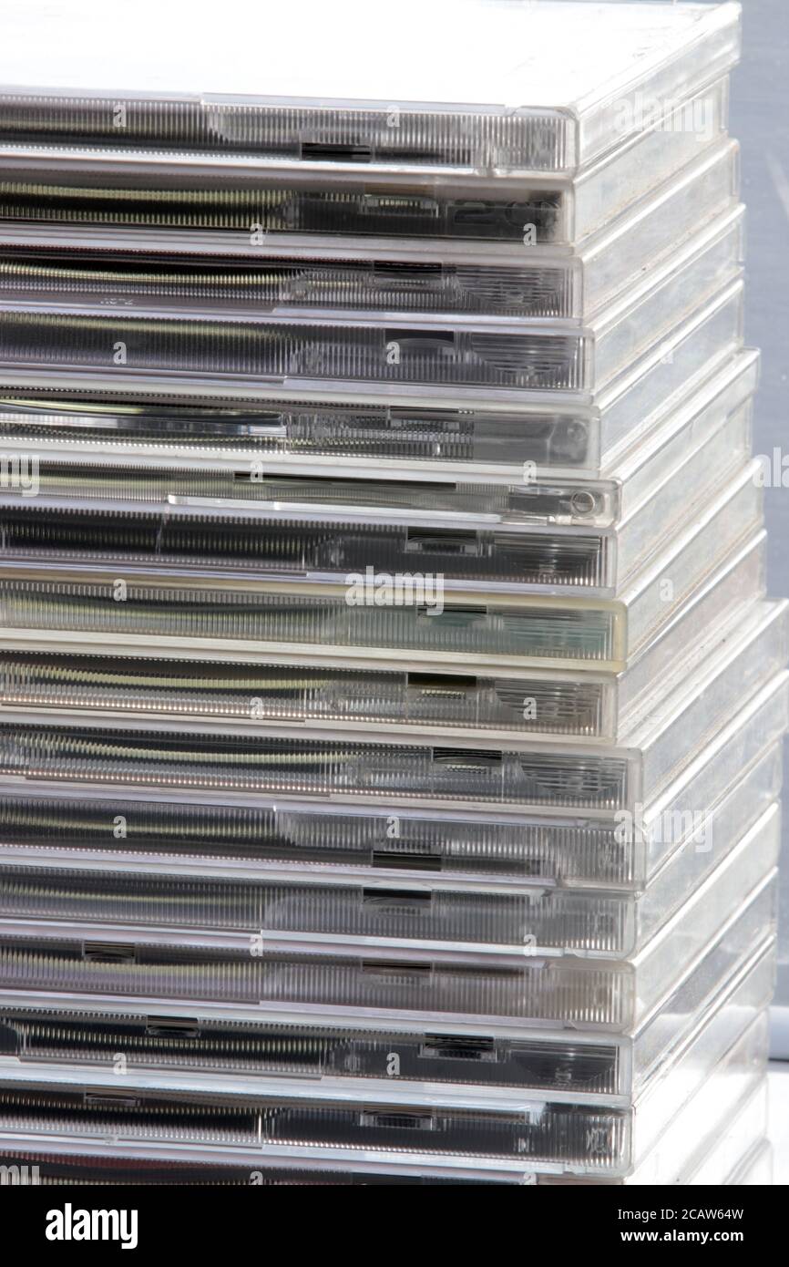 Pile de CD de musique Banque D'Images