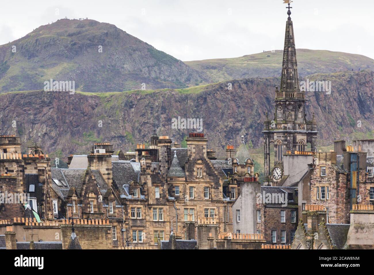 Vue sur le vieux centre-ville, à Edimbourg en Ecosse Banque D'Images