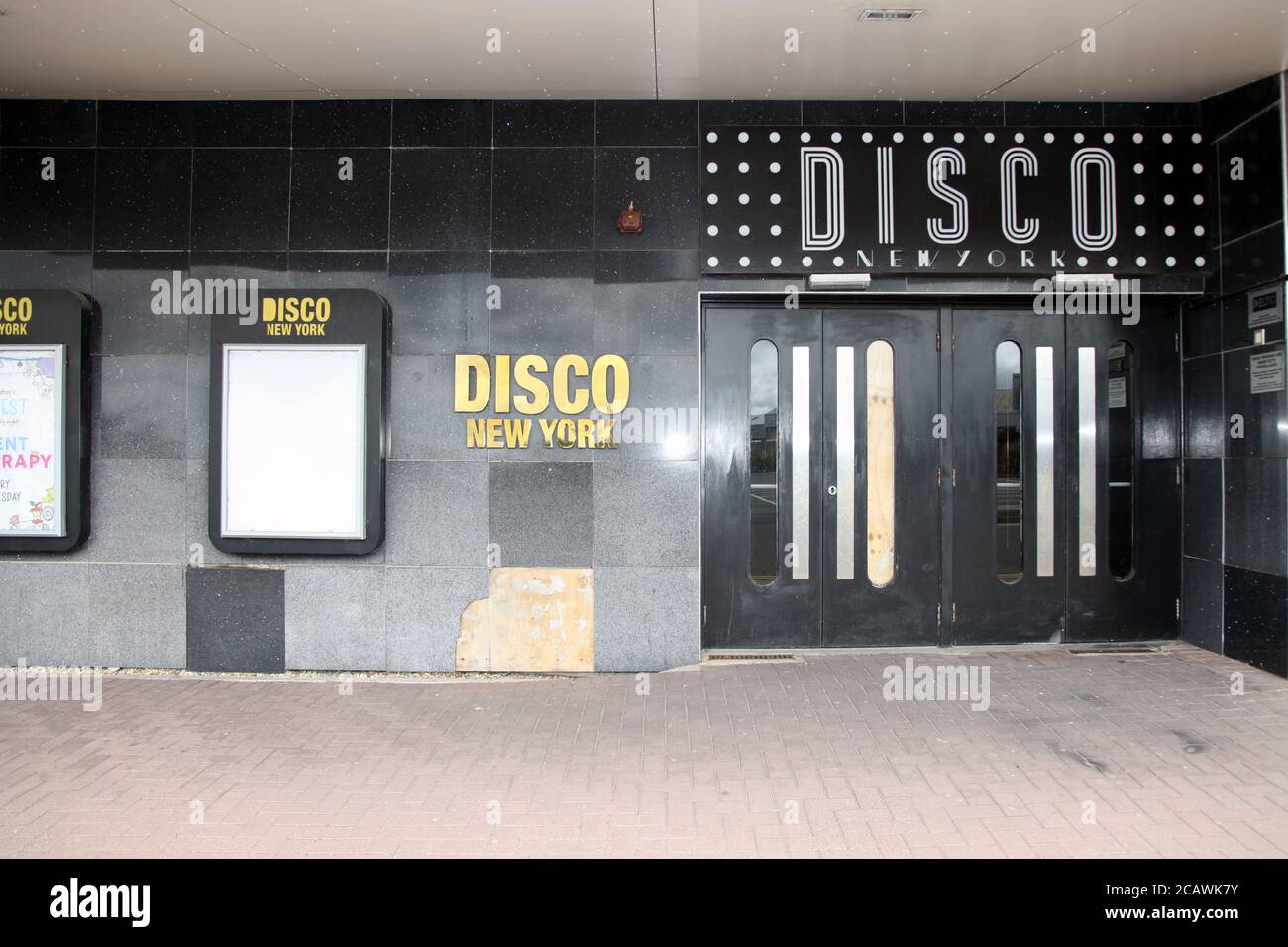 ENTRÉE à la discothèque New York, The Bar Quarter, Southampton, Angleterre, Royaume-Uni, août 2020 Banque D'Images