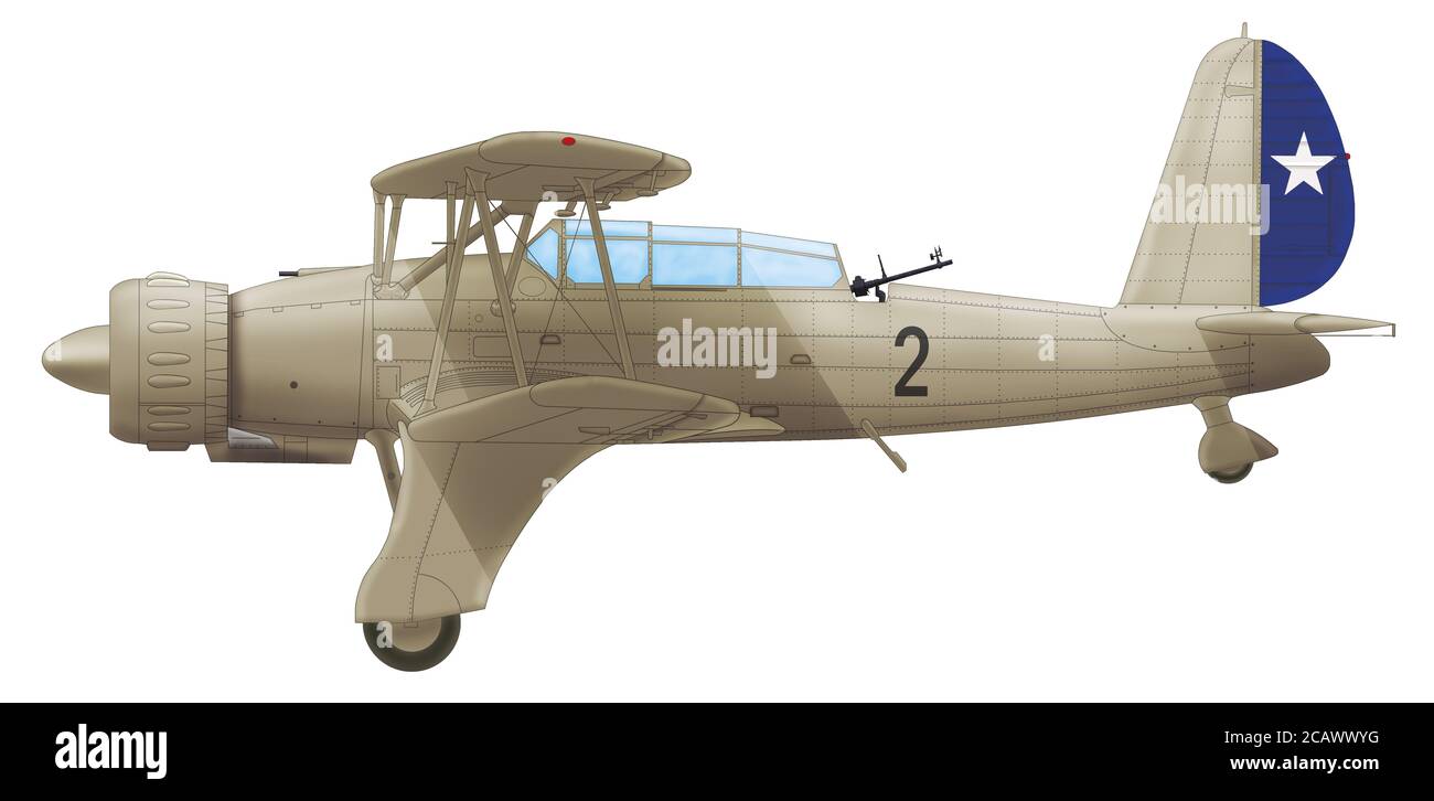 Arado AR 95 (noir 2) du 2e Groupe aérien de l'Armée de l'air chilienne, 1939 Banque D'Images