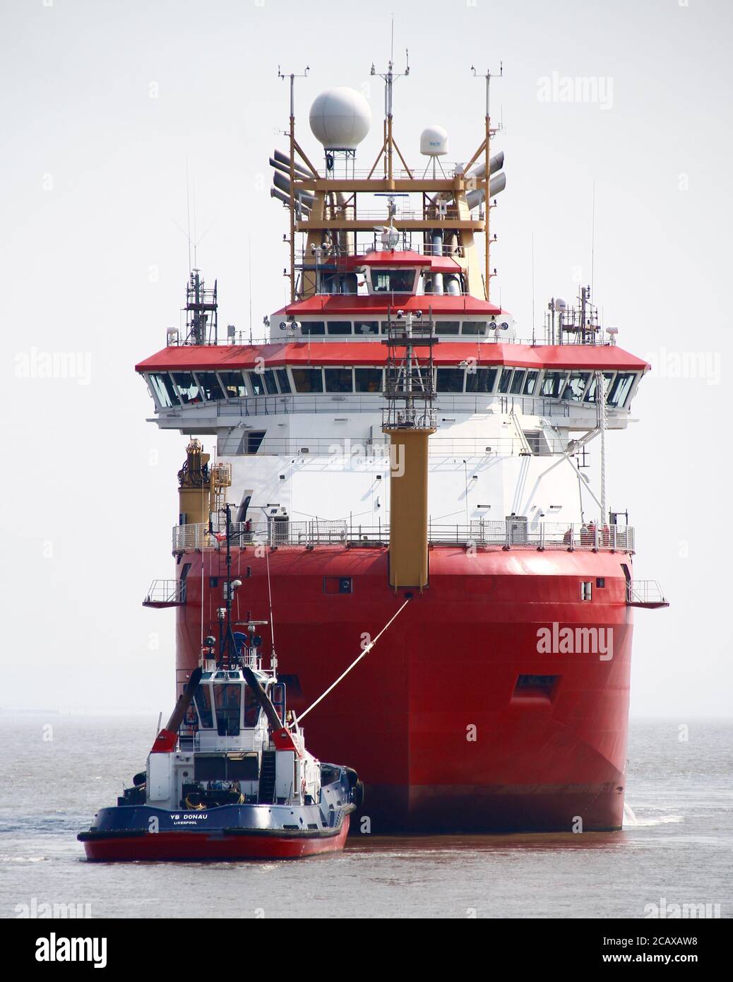 RSS Sir David Attenborough traverse River Mersey pour la première fois crédit Ian FairBrother/Alamy stock photos Banque D'Images