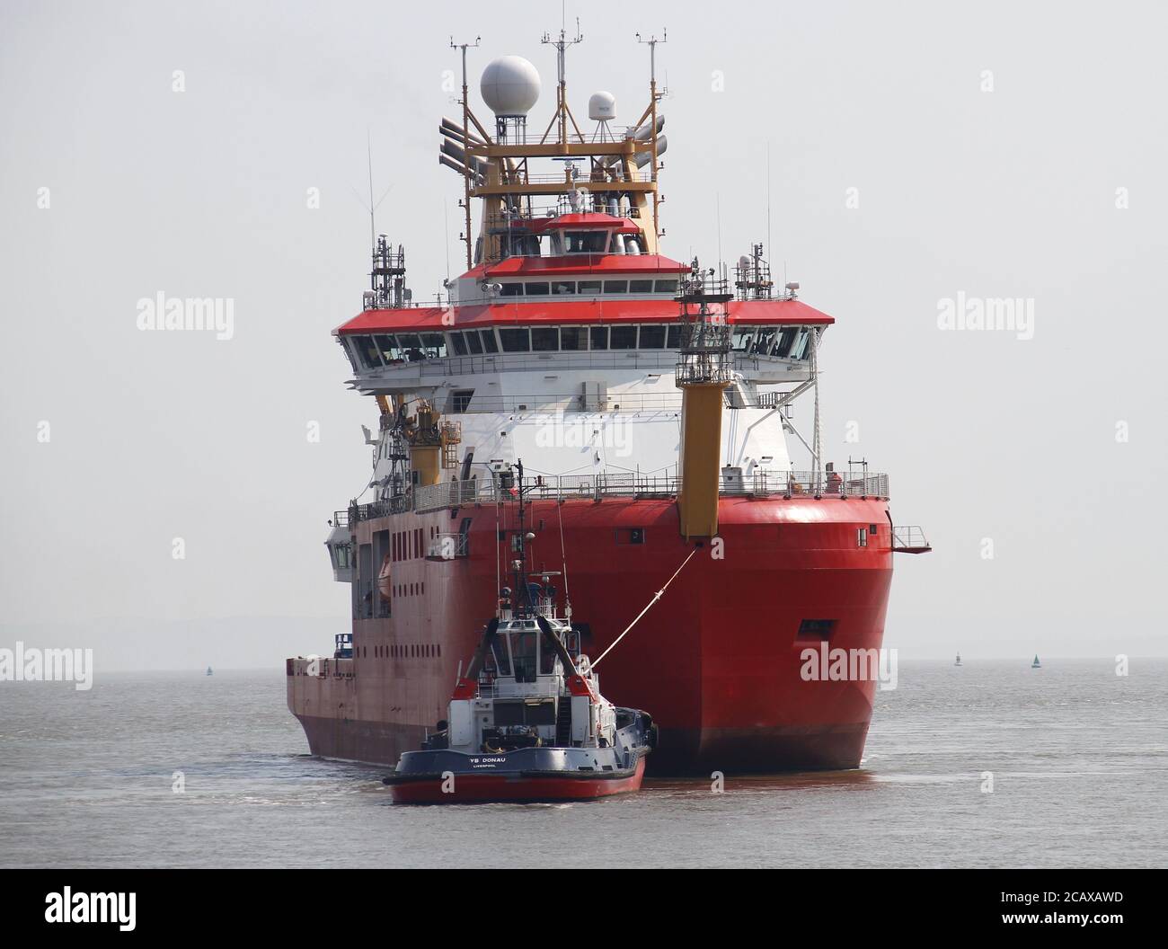 RSS Sir David Attenborough traverse River Mersey pour la première fois crédit Ian FairBrother/Alamy stock photos Banque D'Images