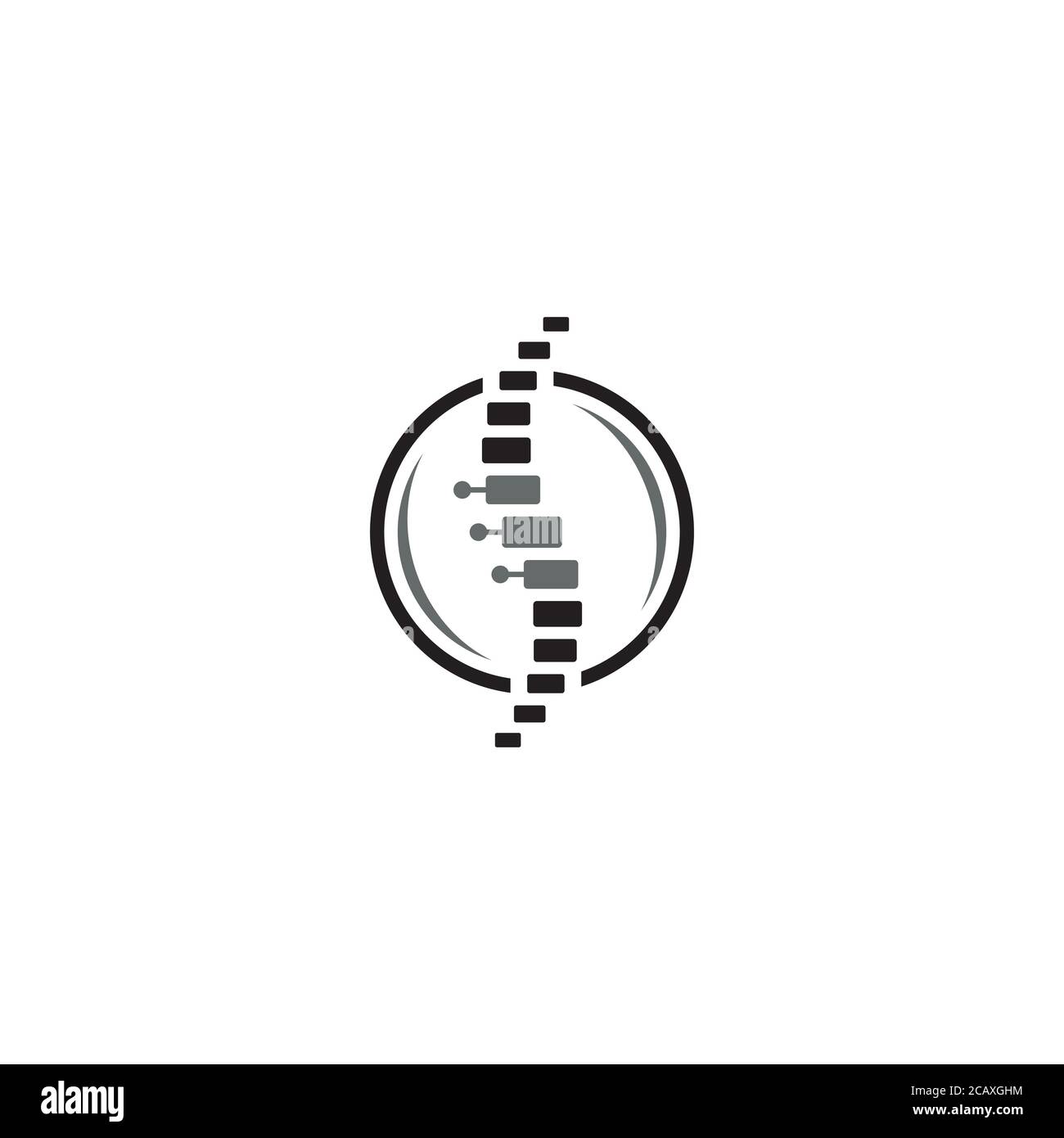 Un logo / une icône de rachis simple Illustration de Vecteur