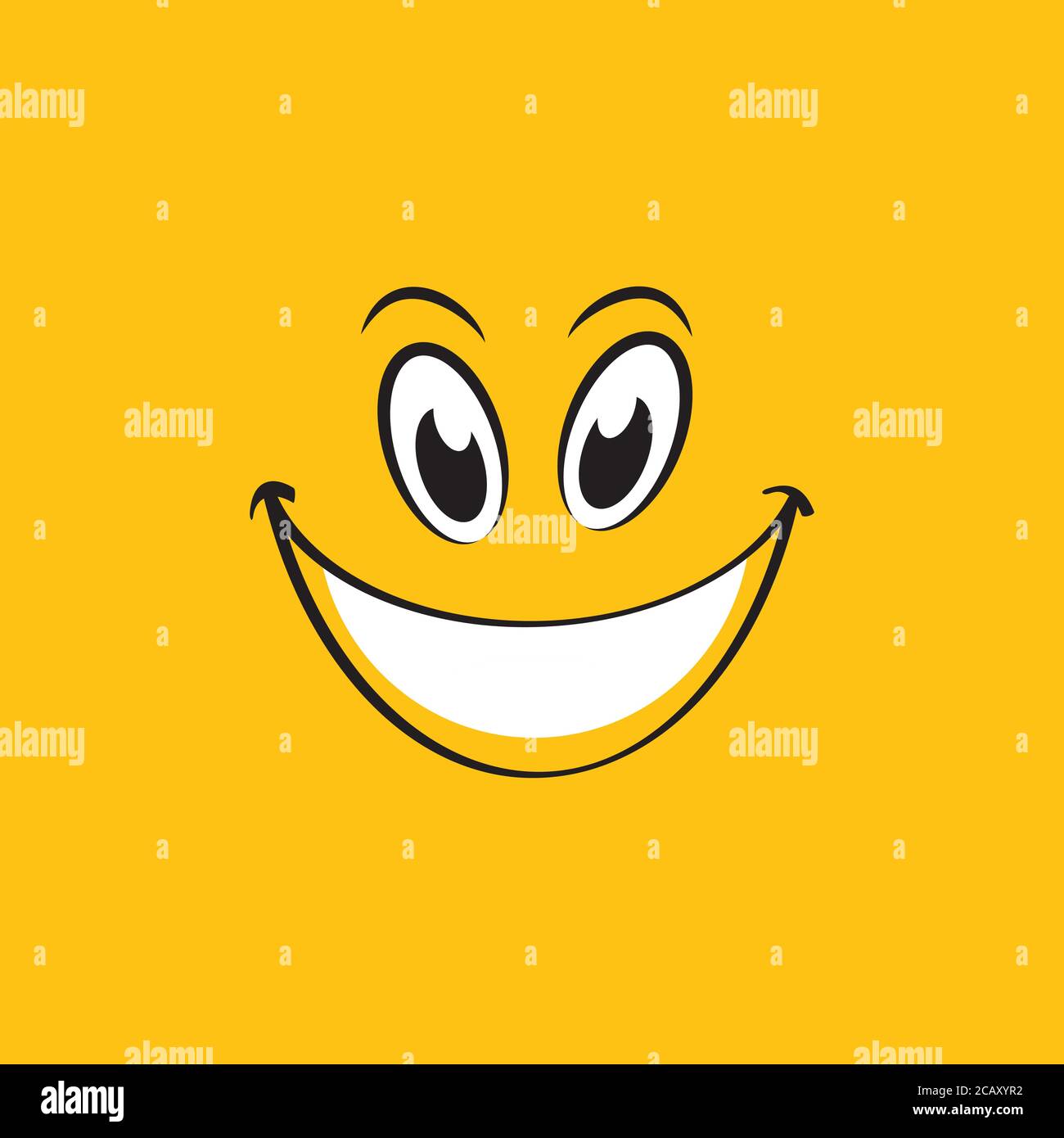 Modèle de dessin d'illustration de vecteur d'icône d'émotion de sourire Illustration de Vecteur