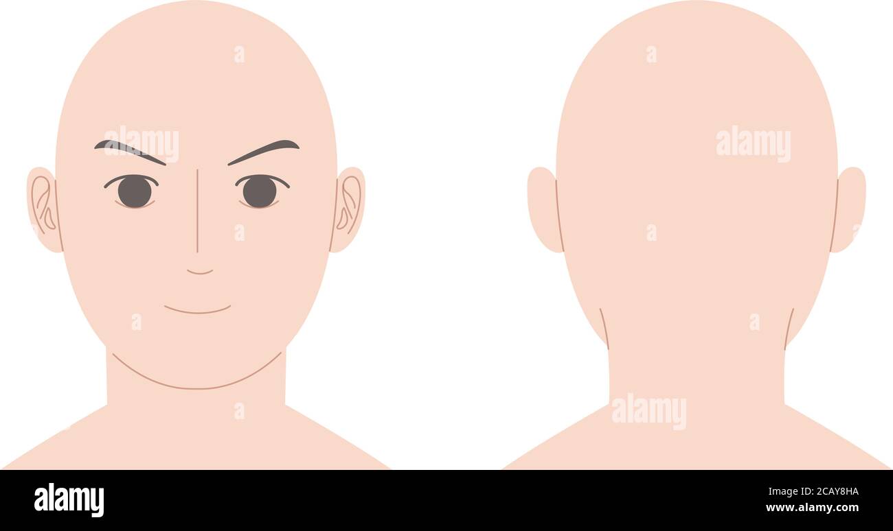 Mannequin de tête de peau visage de femme sans lignes principales. Illustration vectorielle isolée sur fond blanc. Illustration de Vecteur