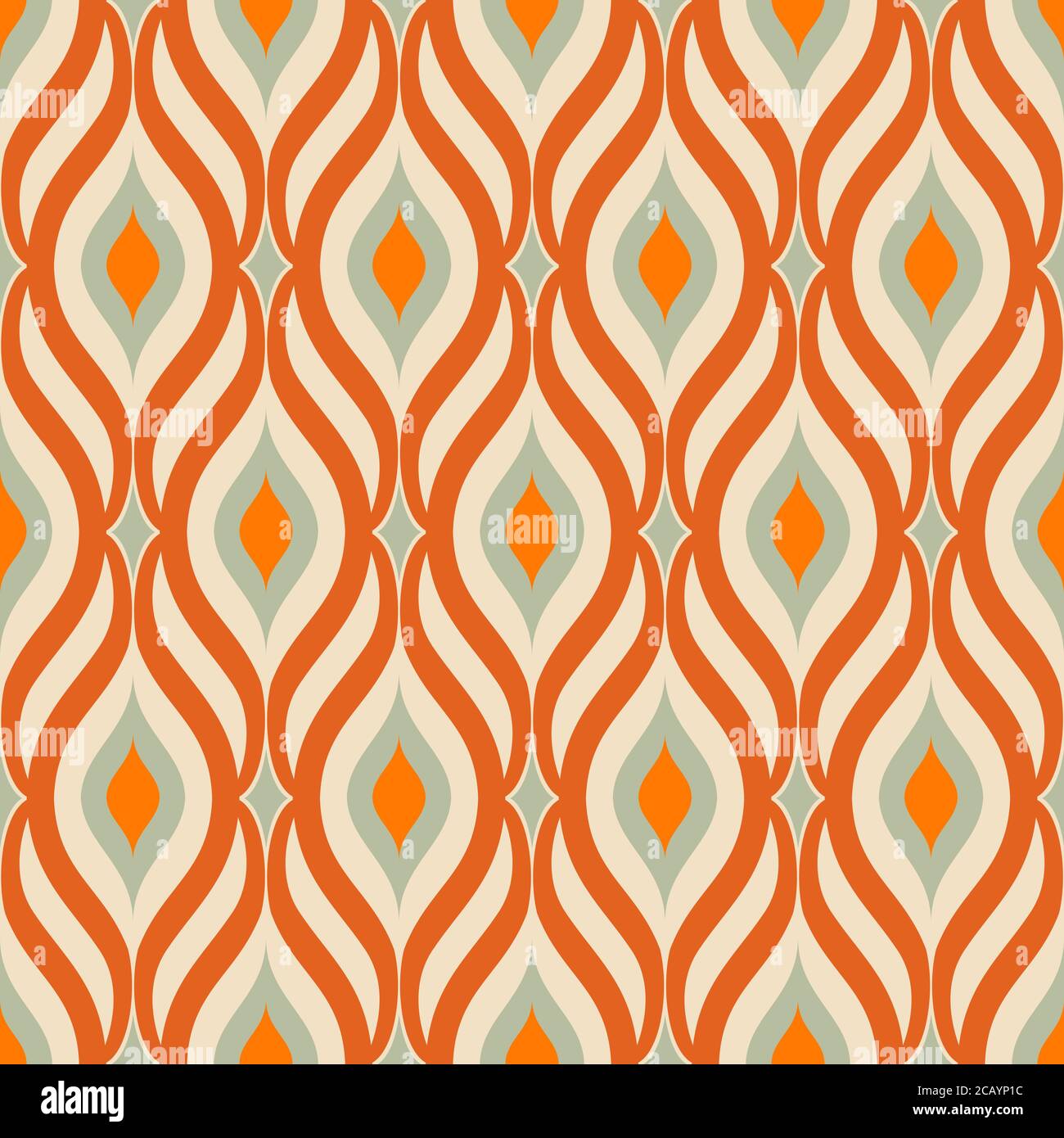 Motif rétro sans coutures des années 50 et 60. Arrière-plan abstrait Vintage sans couture dans le style des années 60. Fond organique. Répétition géométrique. Vecteur. Illustration de Vecteur