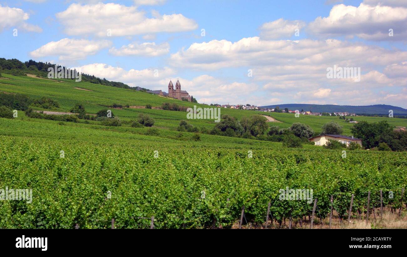 Vue depuis le téléphérique de Rudesheim Banque D'Images