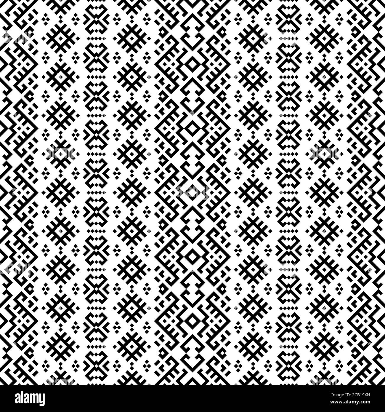 motif marocain perse texture fond noir blanc Banque D'Images