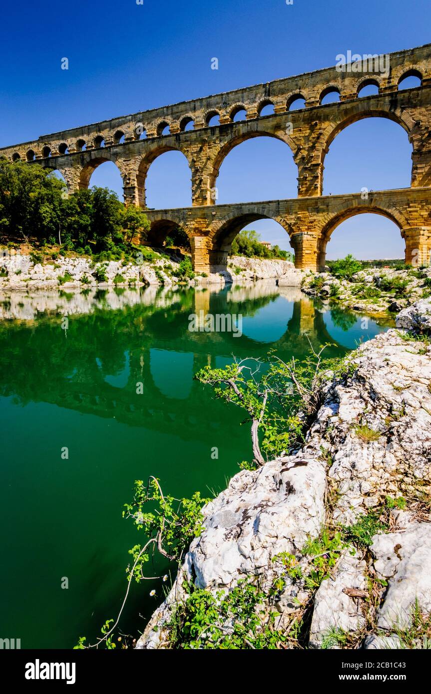 Pont du Gard, France, Europe, Europe, Europe occidentale Banque D'Images