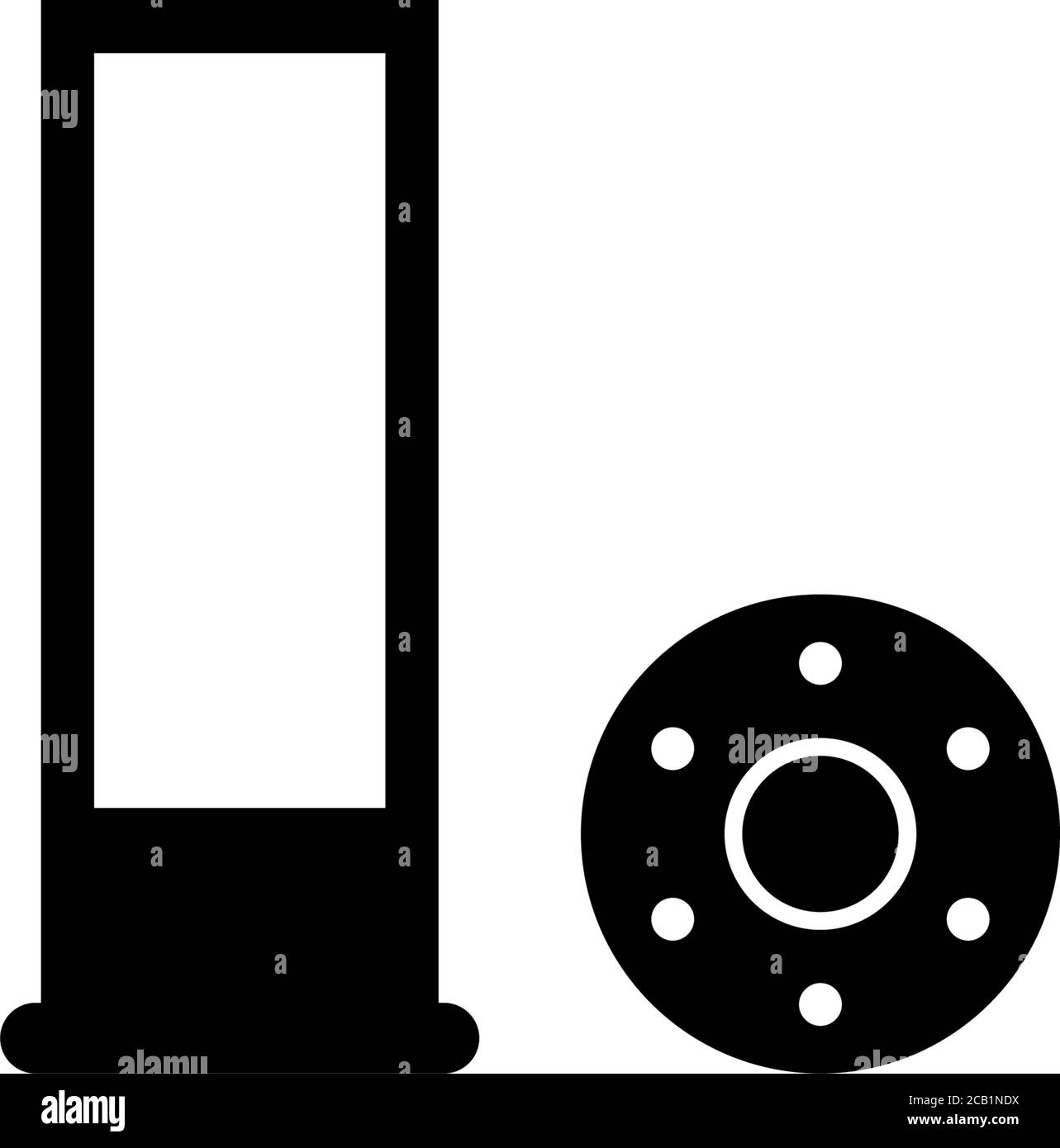 Cartouches d'armes à feu de chasse au fusil, fusil Bullet. Illustration de l'icône vecteur plat. Symbole noir simple sur fond blanc. Cartouches, fusil Bullet si Illustration de Vecteur