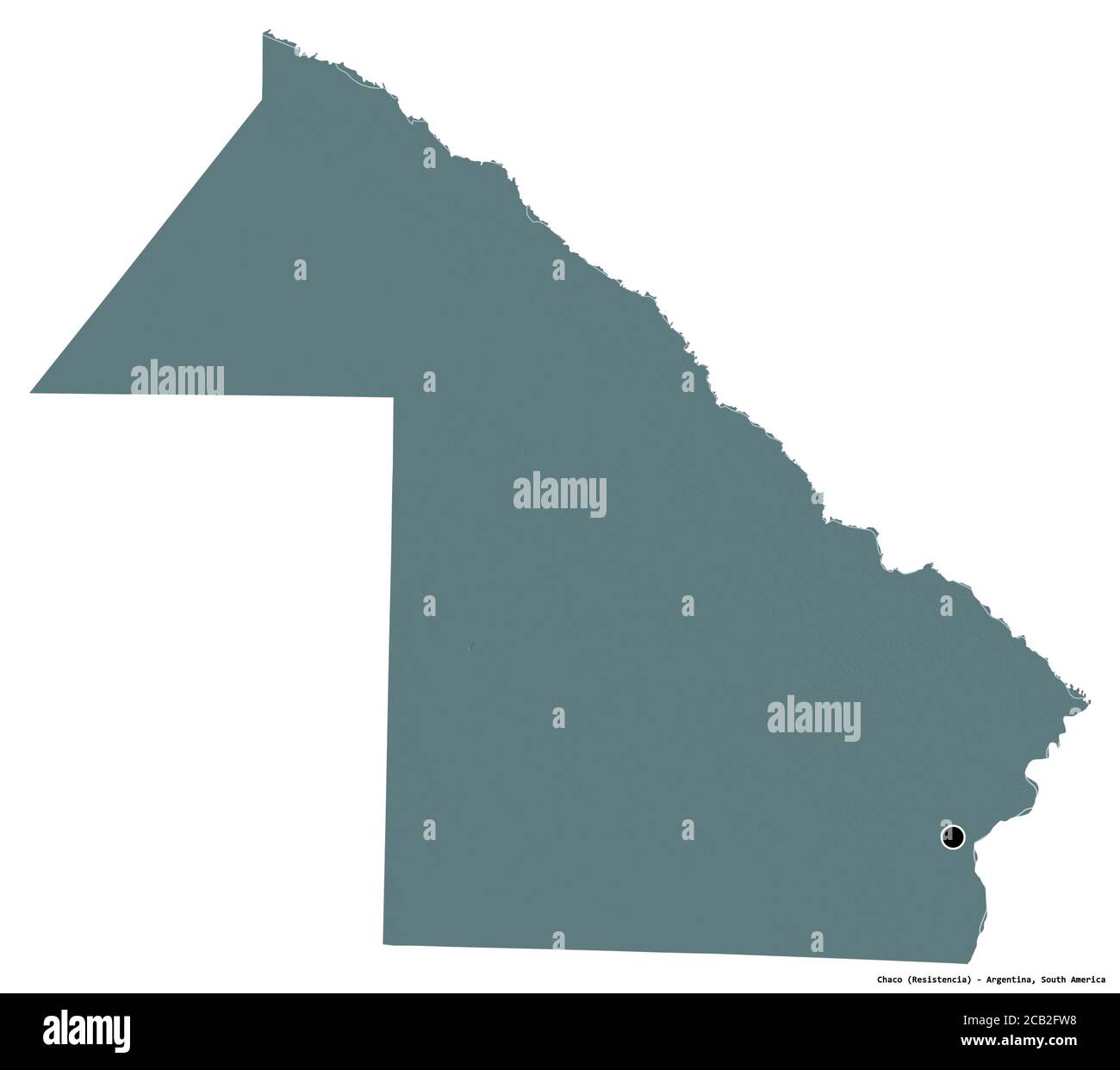 Forme de Chaco province d Argentine avec sa capitale isol e sur