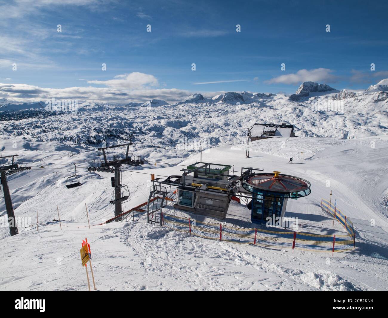 Stade de freeride de Krippenstein dans la région de Dachstein (Autriche) Banque D'Images