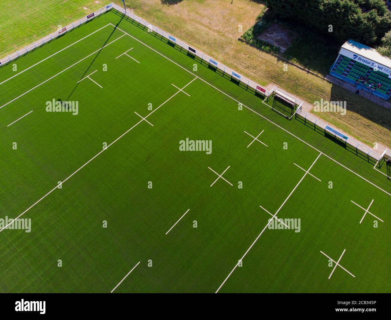 4G Angleterre Rugby Pitch, Derby Banque D'Images