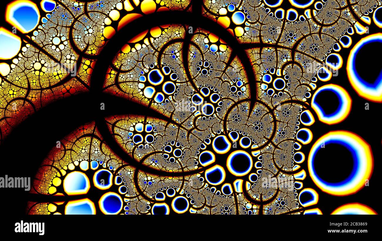 Variation fractale de Kaliset dans la nature, arrière-plan abstrait généré par ordinateur, rendu 3D Banque D'Images