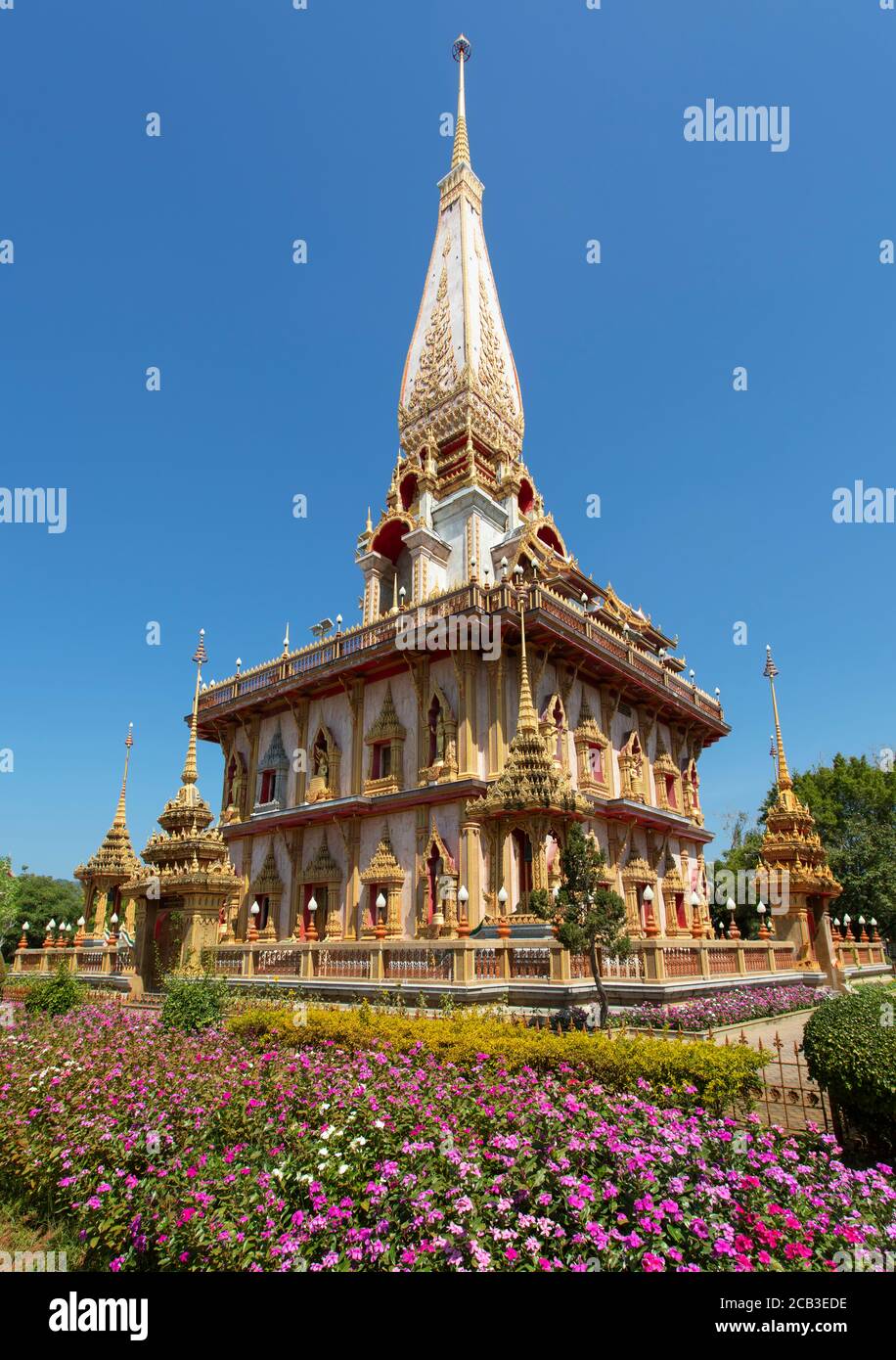 Temple Bouddhique Wat Chalong, Phuket, Thailand Banque D'Images