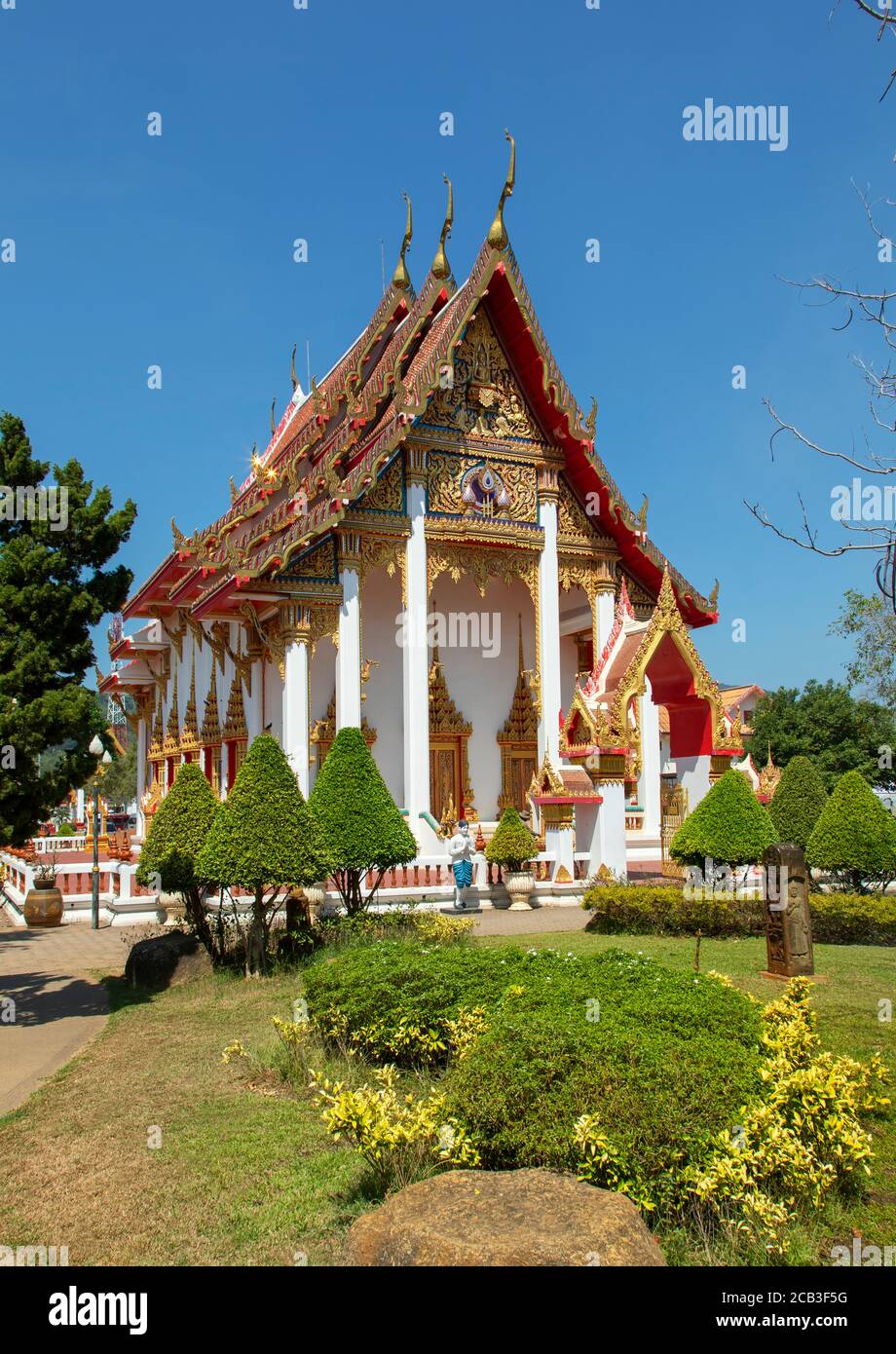 Temple Bouddhique Wat Chalong, Phuket, Thailand Banque D'Images