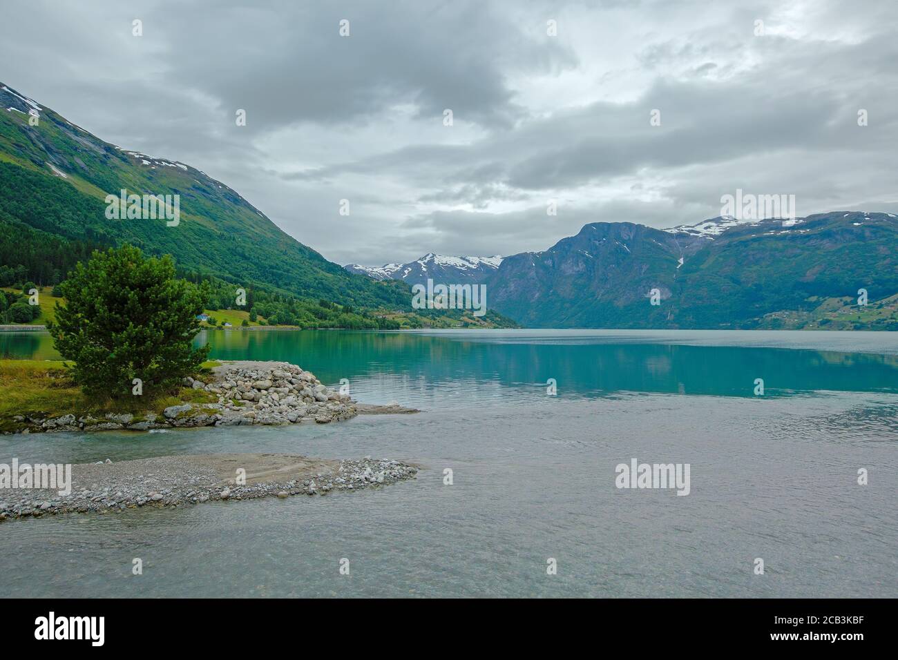 Paysage d'été à Stryn Norvège Banque D'Images