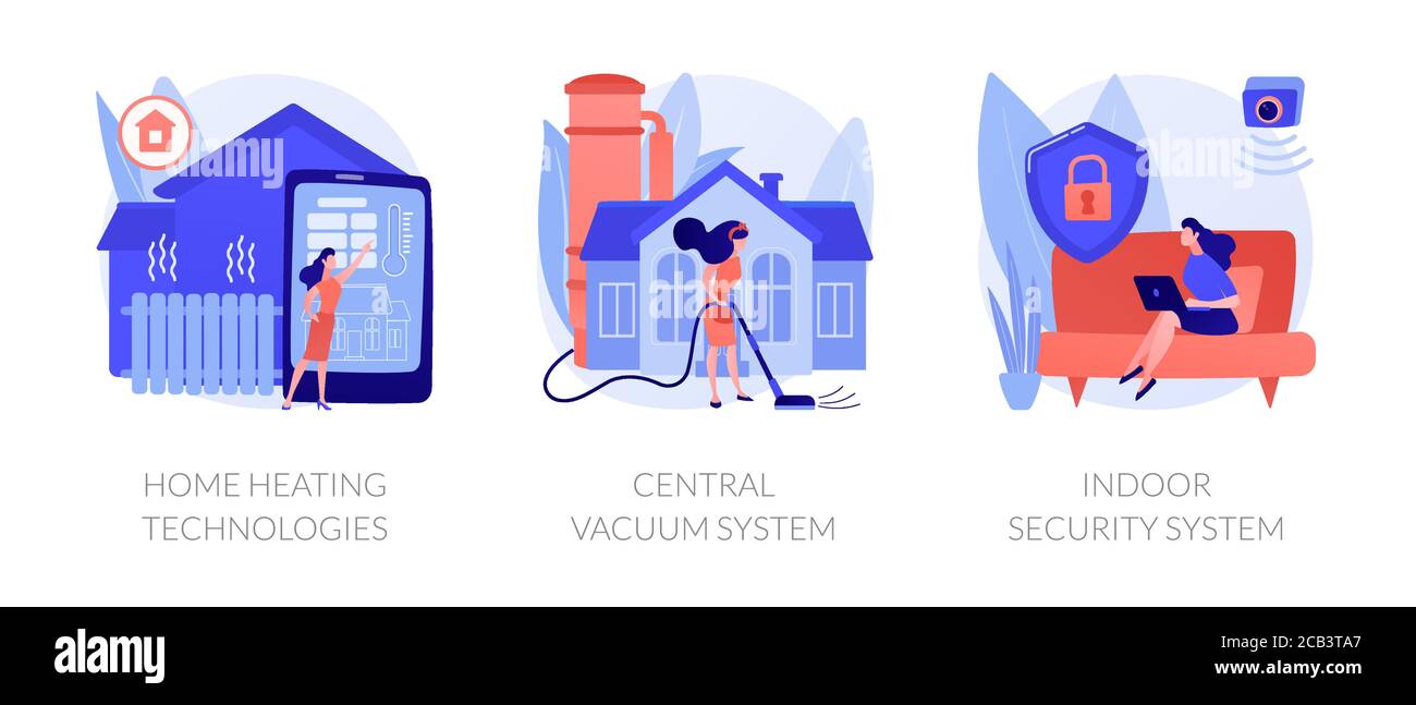 Home technologies résumé concept illustrations vectorielles. Illustration de Vecteur