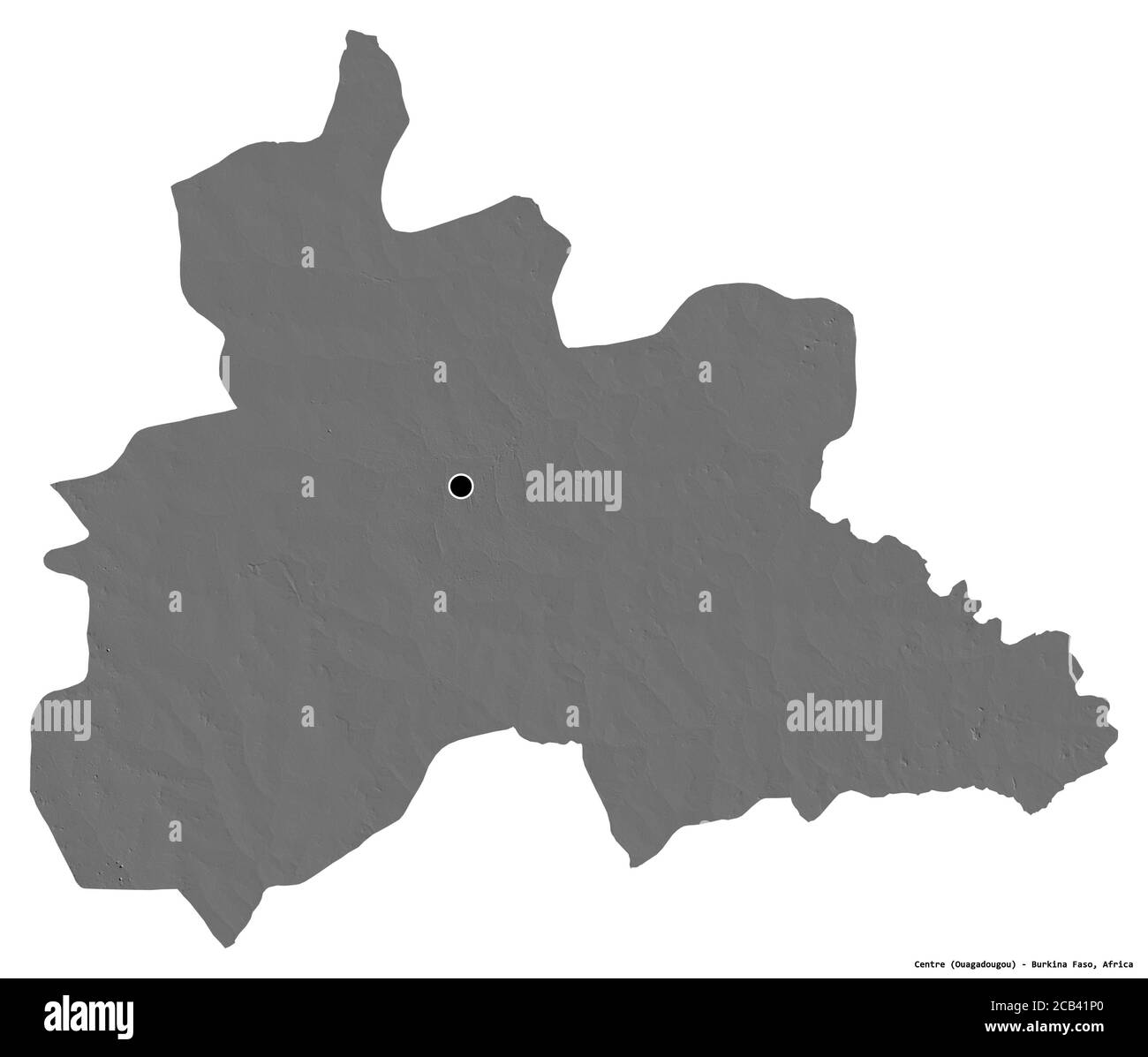 Forme du Centre, région du Burkina Faso, avec sa capitale isolée sur