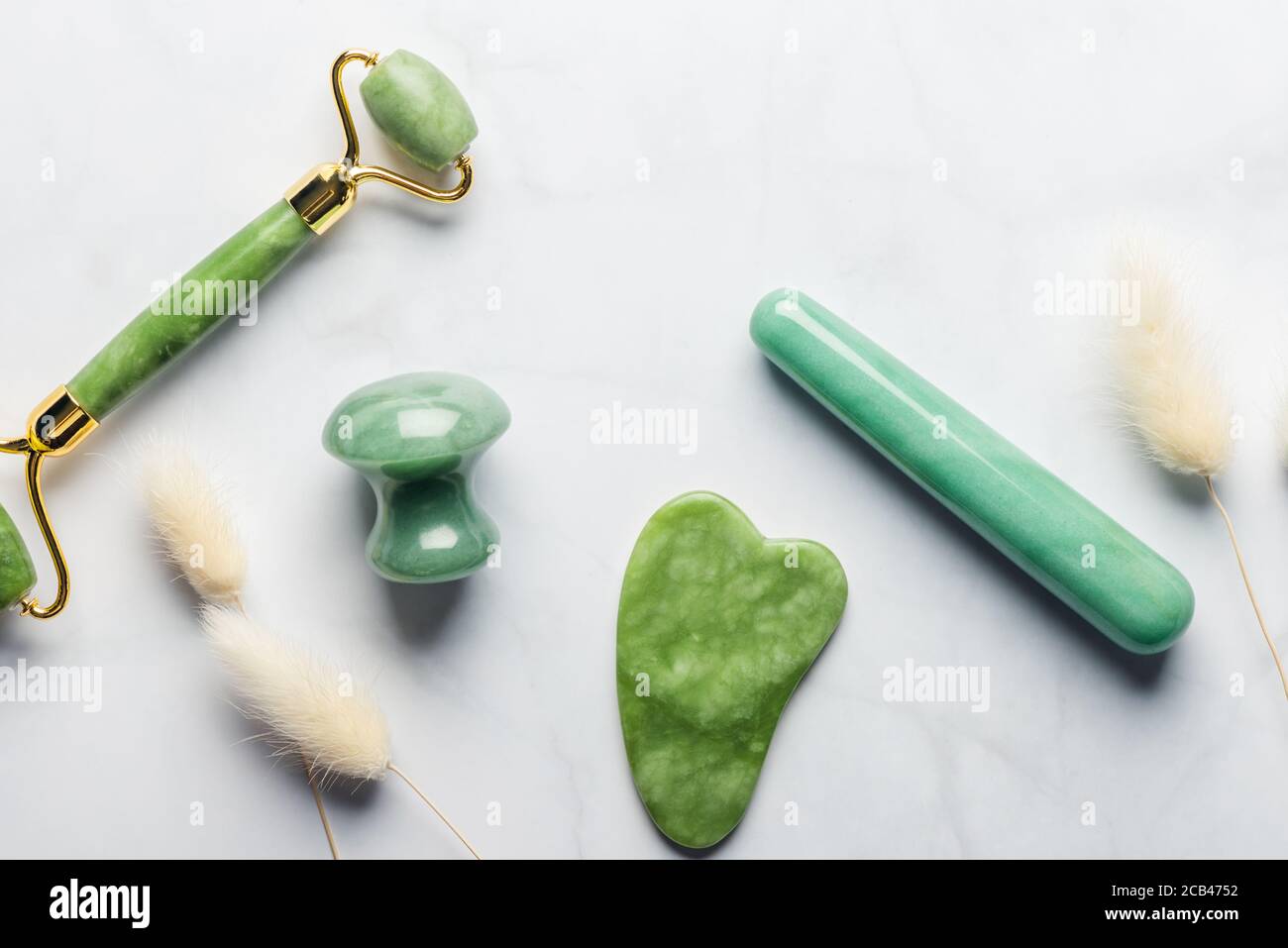 Ensemble d'outils de massage Gua Sha Banque D'Images