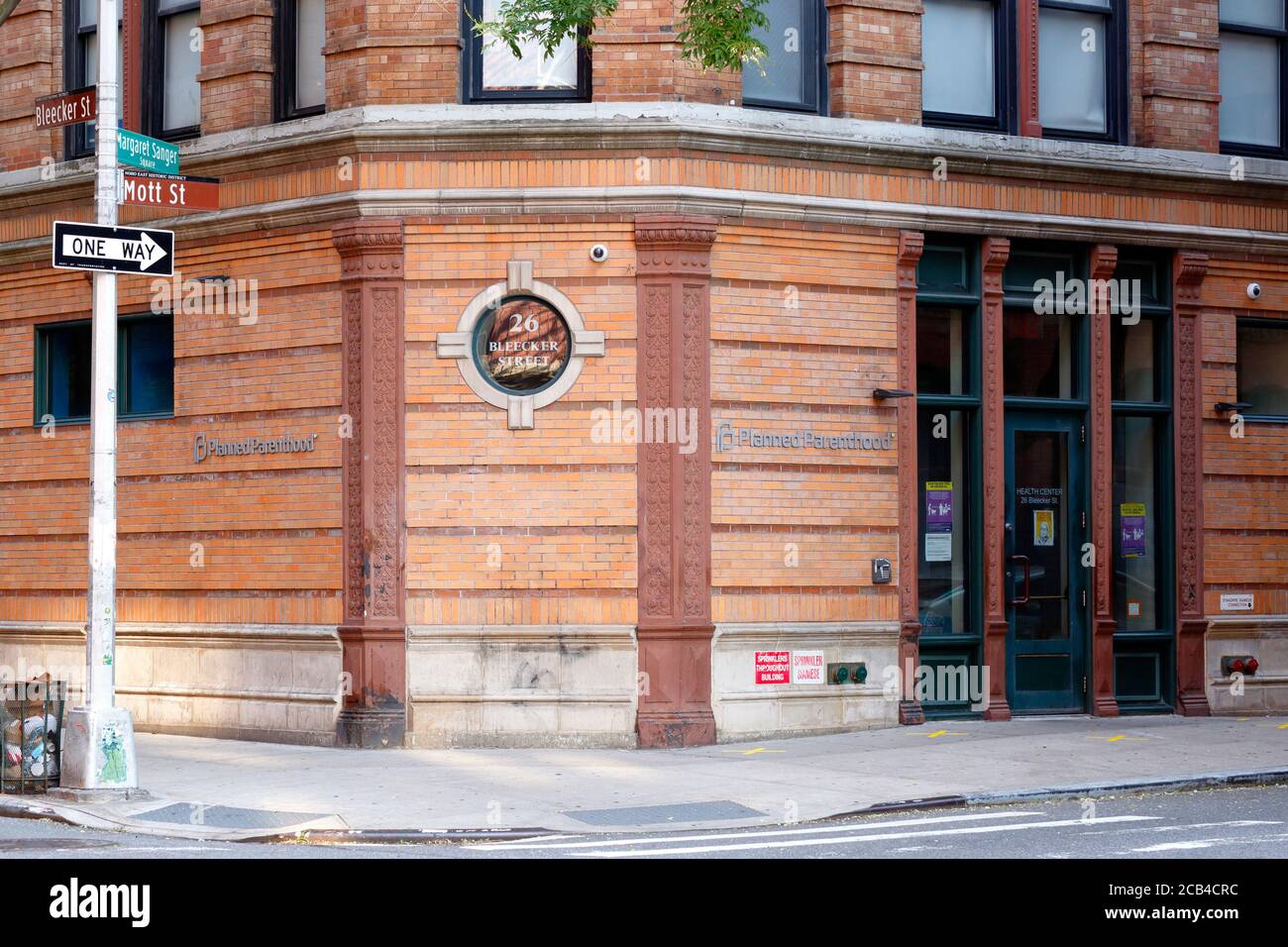 Planned Parenthood, 26 Bleecker St, New York, NY. Façade extérieure d'un centre de santé reproductive dans le quartier de NoHo à Manhattan. Banque D'Images