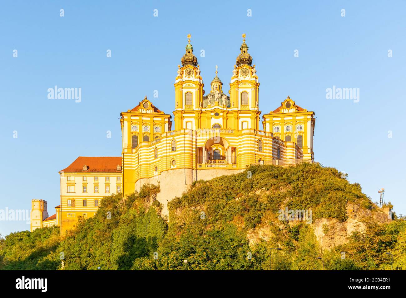 Abbaye de Melk, en allemand : Stift Melk, dans la vallée de Wachau en Autriche Banque D'Images