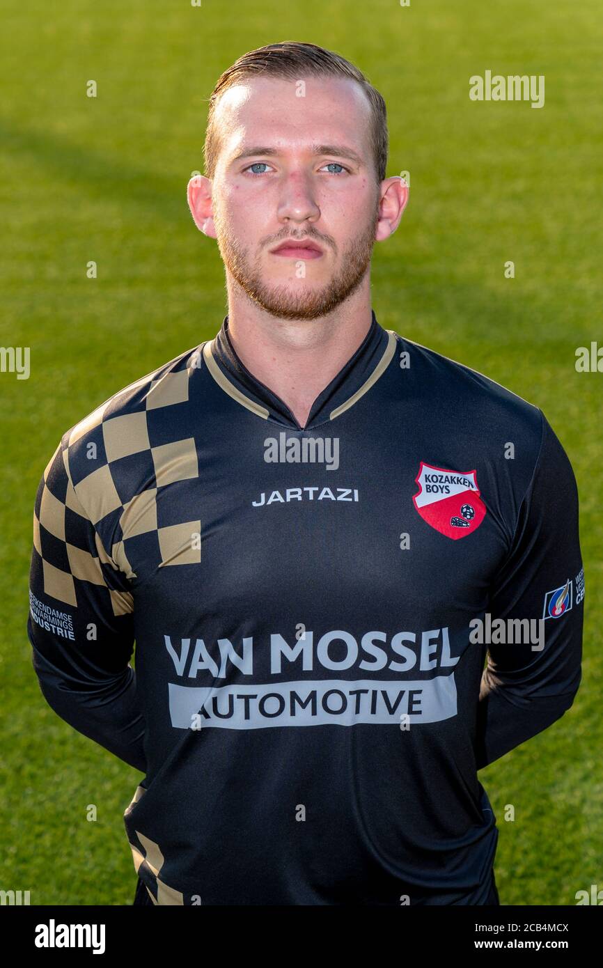 WERKENDAM, 10-08-2020, football, Tweede divisie hollandaise, saison 2020-2021, Photocall Kozakken Boys, Wouter Korteweg Credit: Pro Shots/Alay Live News Banque D'Images