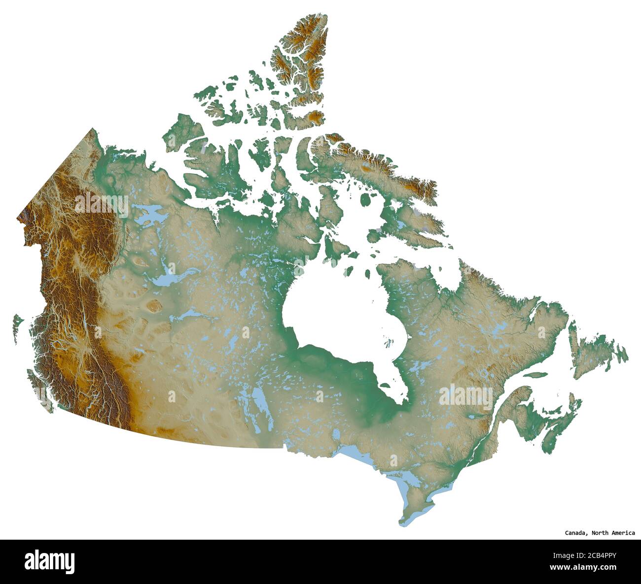 Forme Du Canada Avec Sa Capitale Isolée Sur Fond Blanc. Carte ...