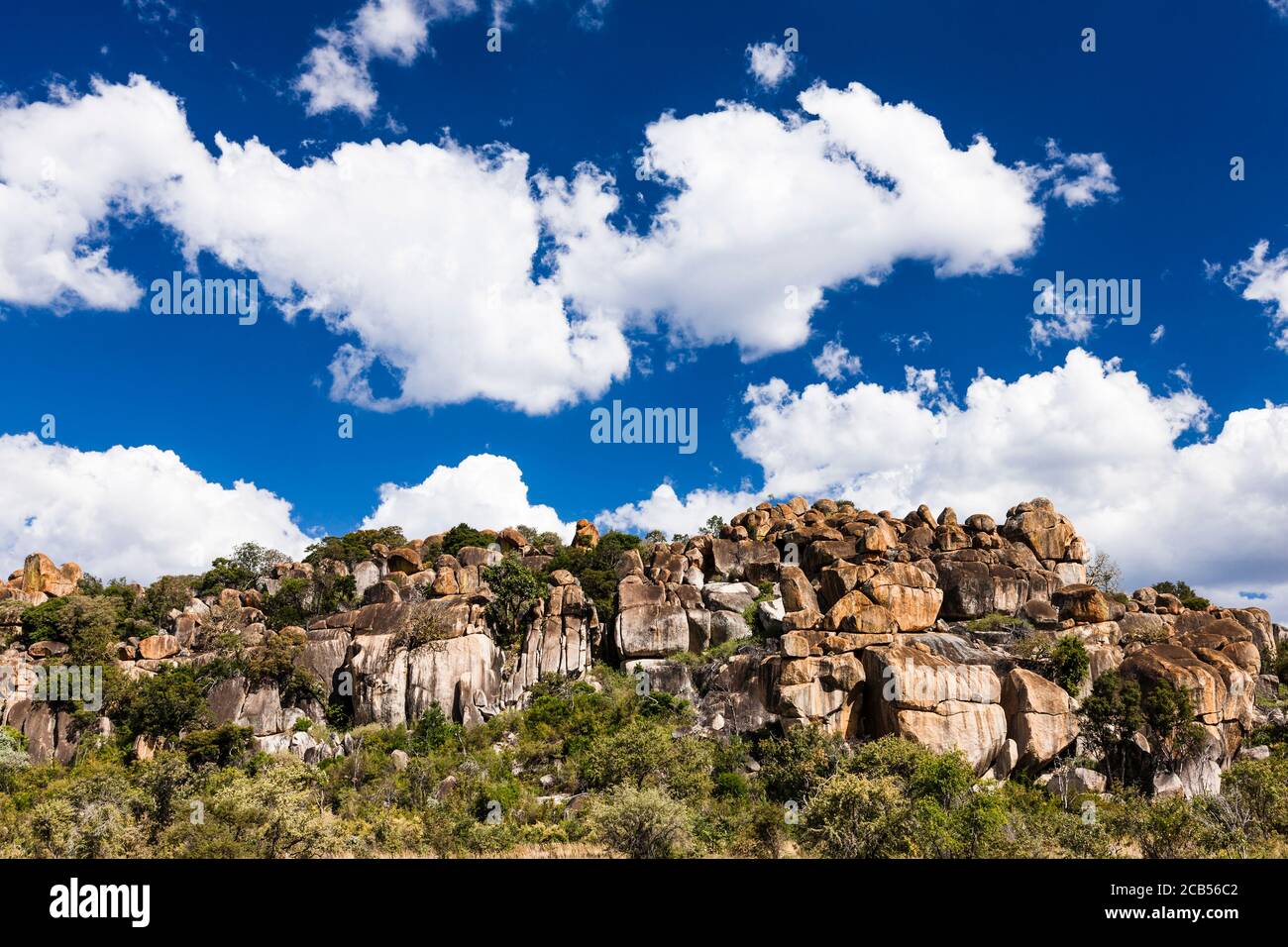 Collines de Matobo, formations rocheuses naturelles spectaculaires, art rupestre, parc national de Matobo, banlieue de Bulawayo, Matabeleland Sud, Zimbabwe, Afrique Banque D'Images