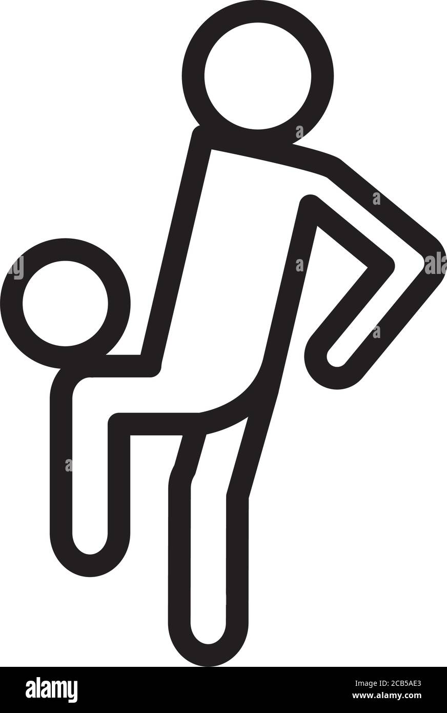 figurine avatar joueur de football avec vecteur d'icône de ligne de style ballon conception de l'illustration Illustration de Vecteur