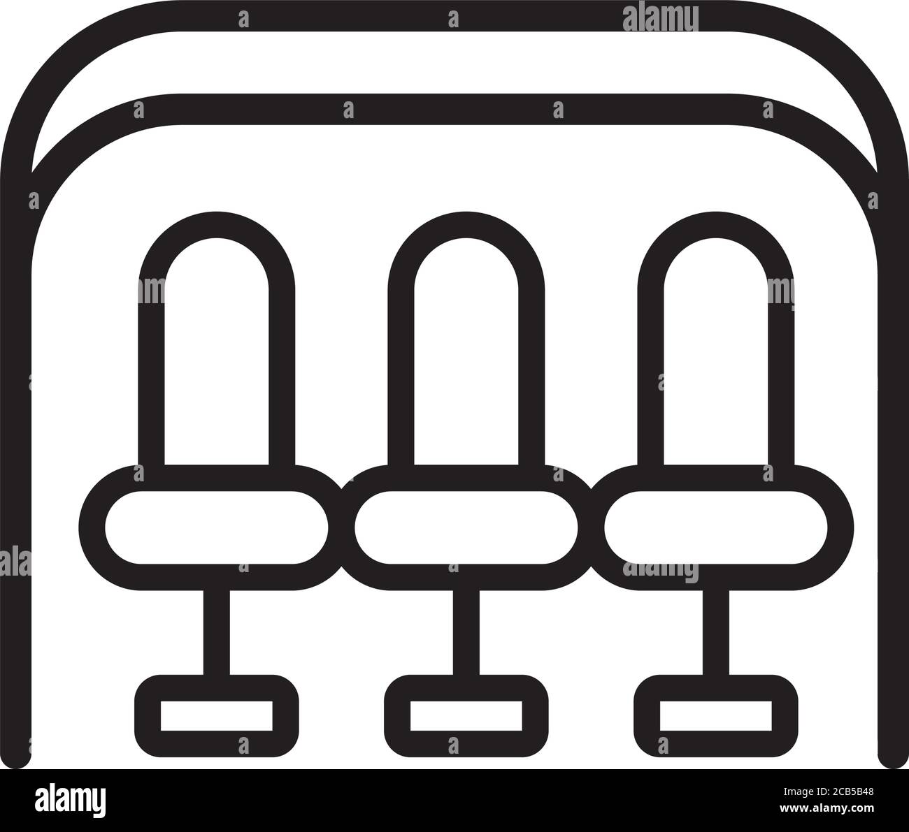 chaises de football de remplacement style ligne icône dessin vectoriel Illustration de Vecteur