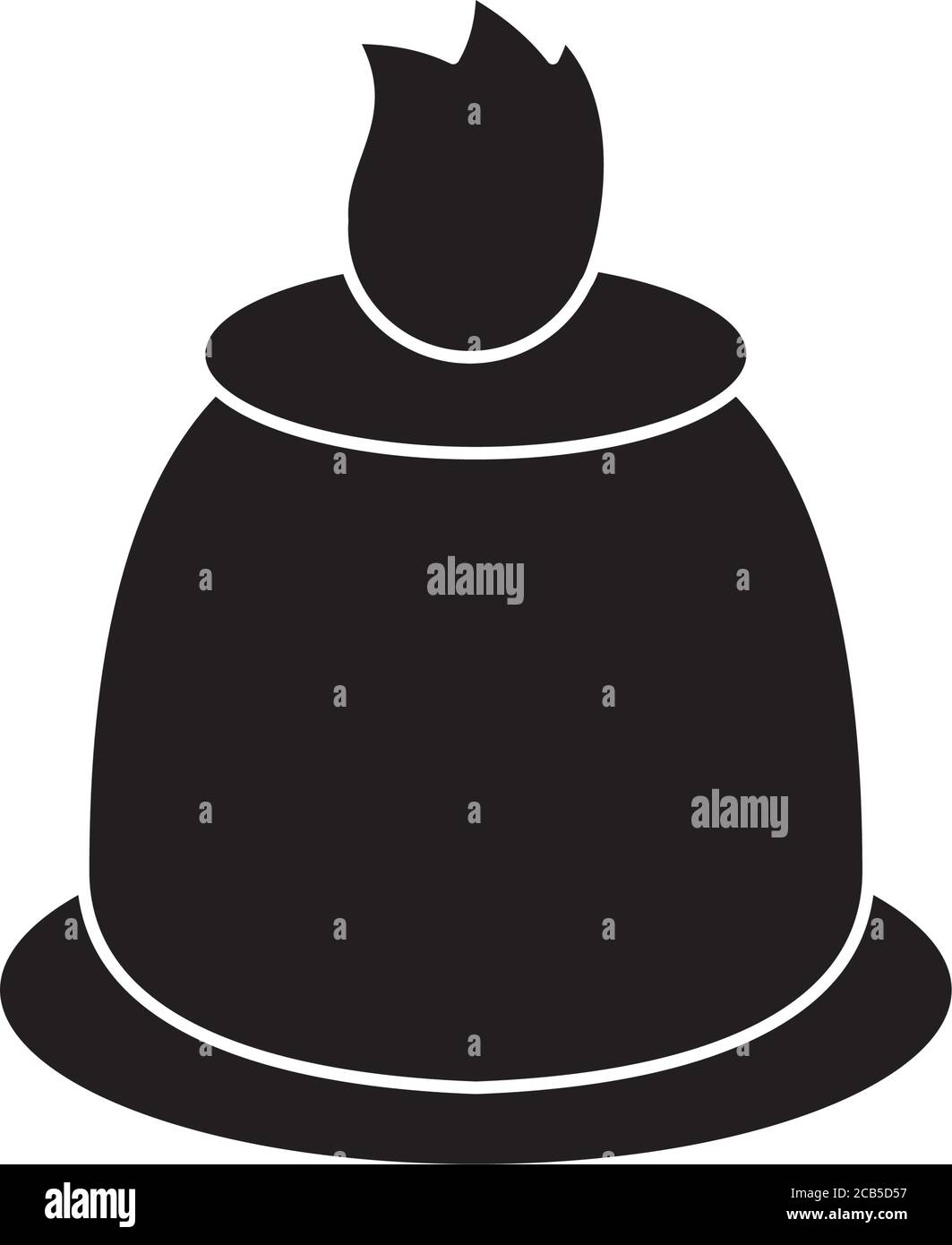 navratri doux dessert style silhouette icône vecteur illustration design Illustration de Vecteur