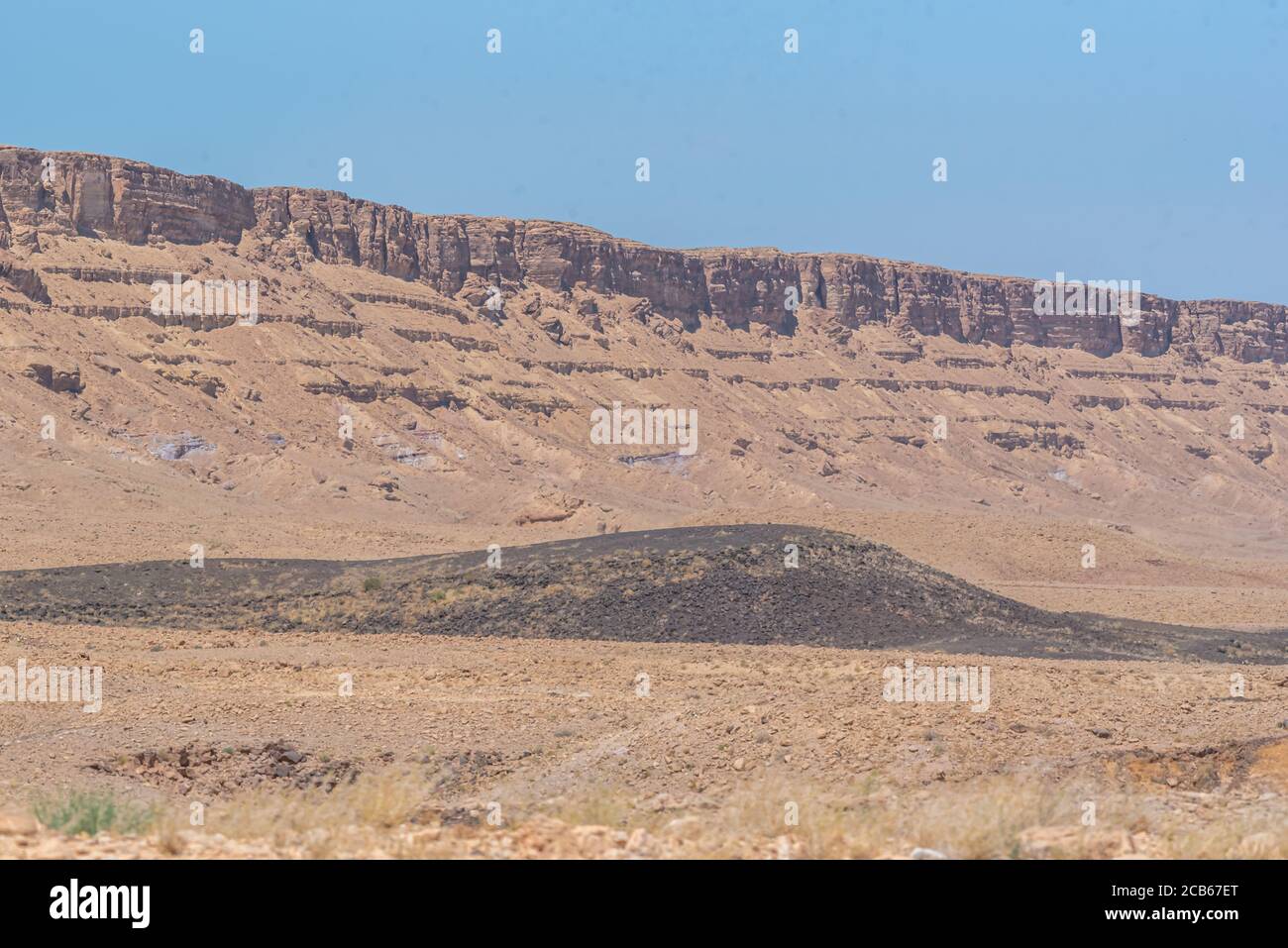Paysage du désert de Negev. Photographié au cratère de Ramon, Negev, Israël Banque D'Images