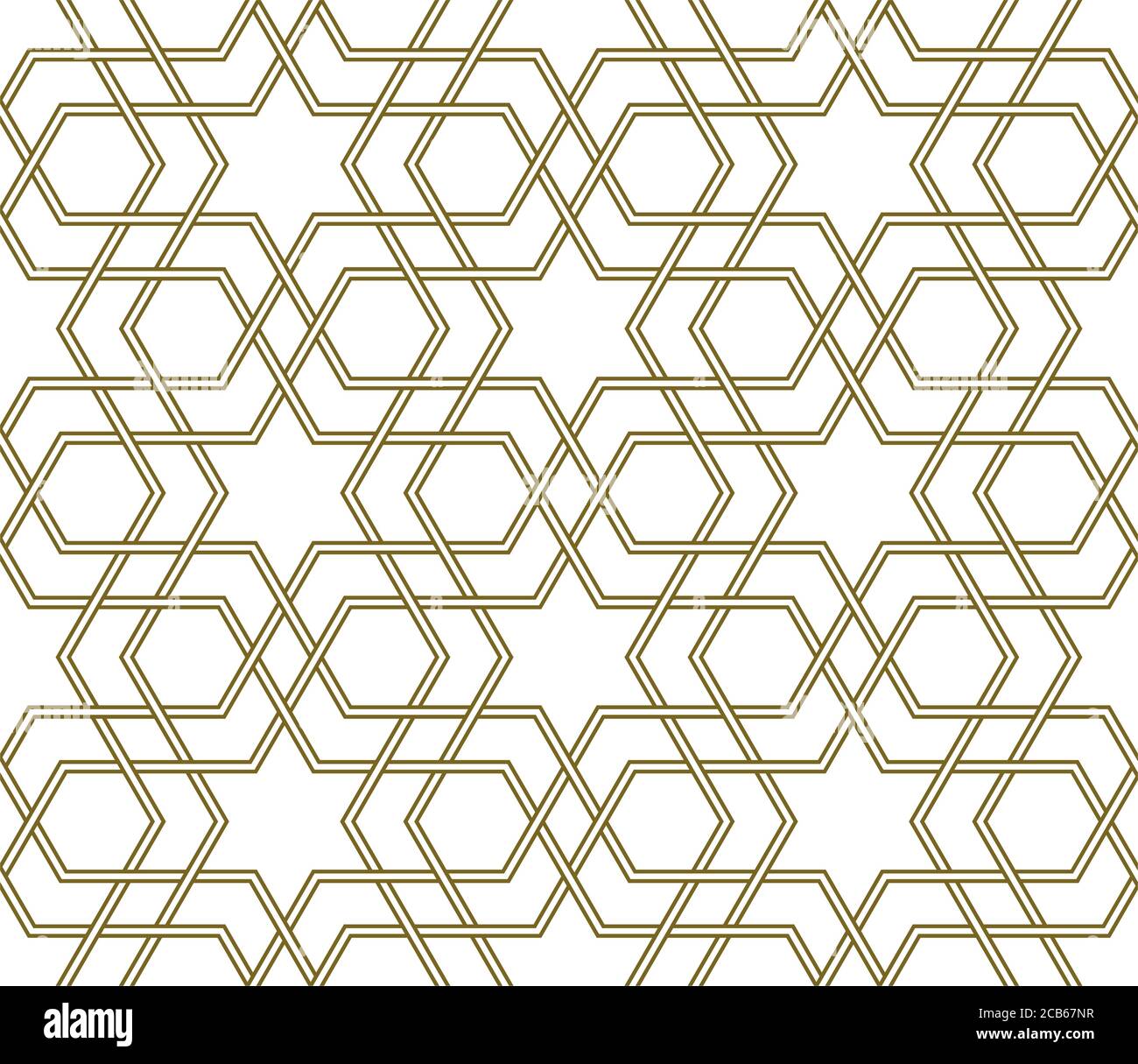 Décoration géométrique islamique sans couture. Lignes en osier doublées. Illustration de Vecteur