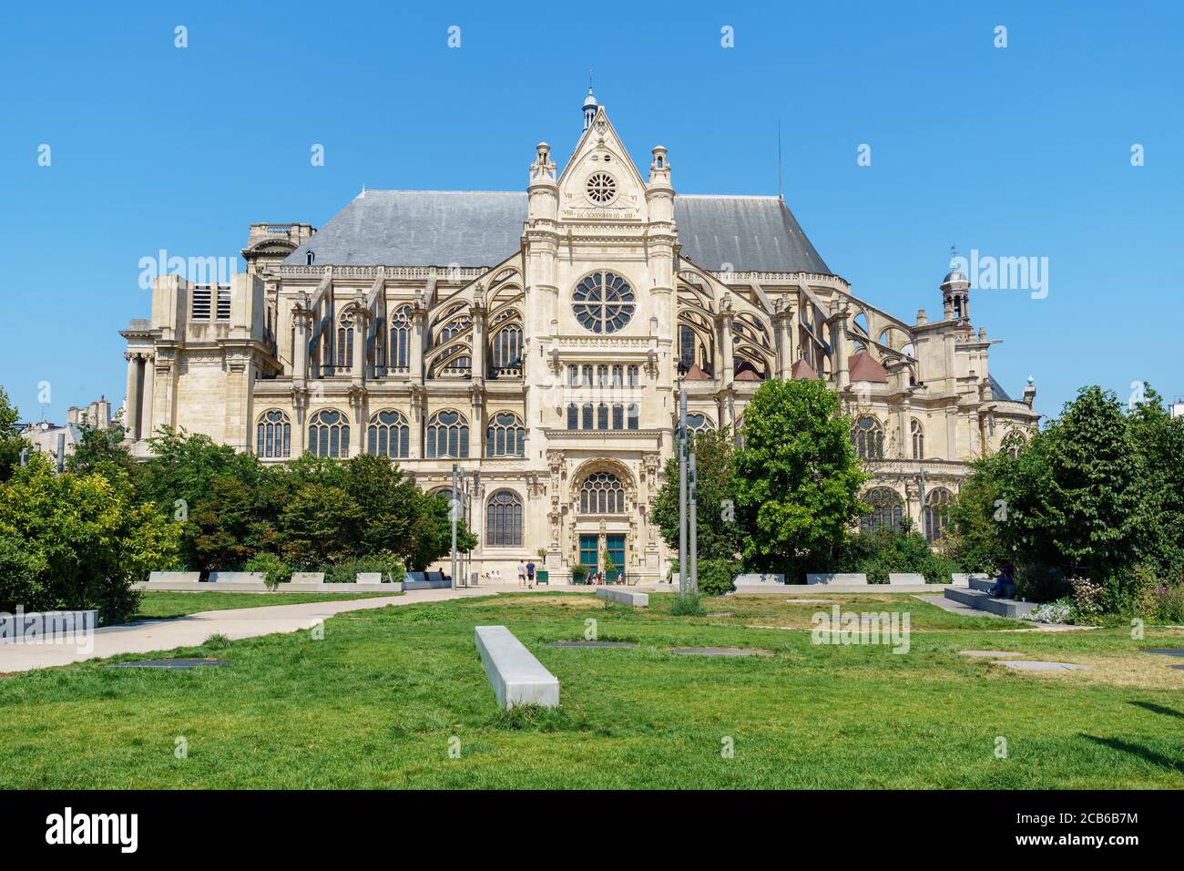 Église Saint-Eustache (Église Saint-Eustache) à Paris, France. Banque D'Images