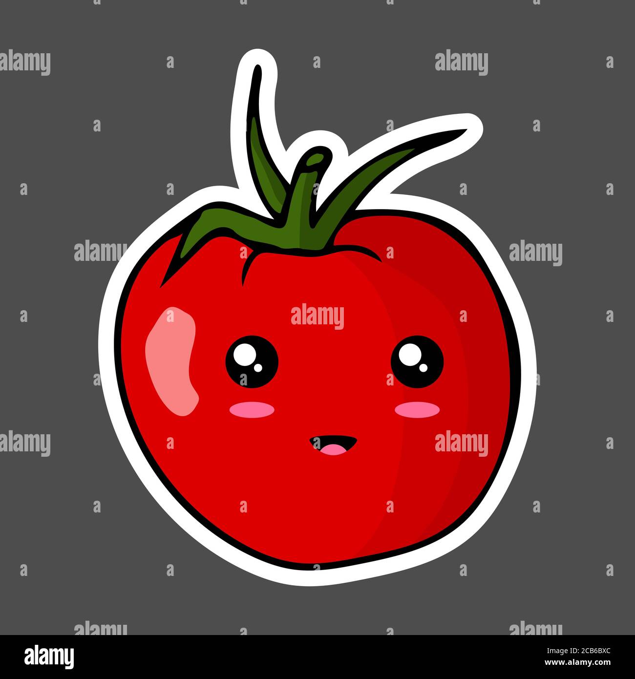 Tomato Fresh Vegetable Kawaii Character Banque D Image Et Photos Alamy