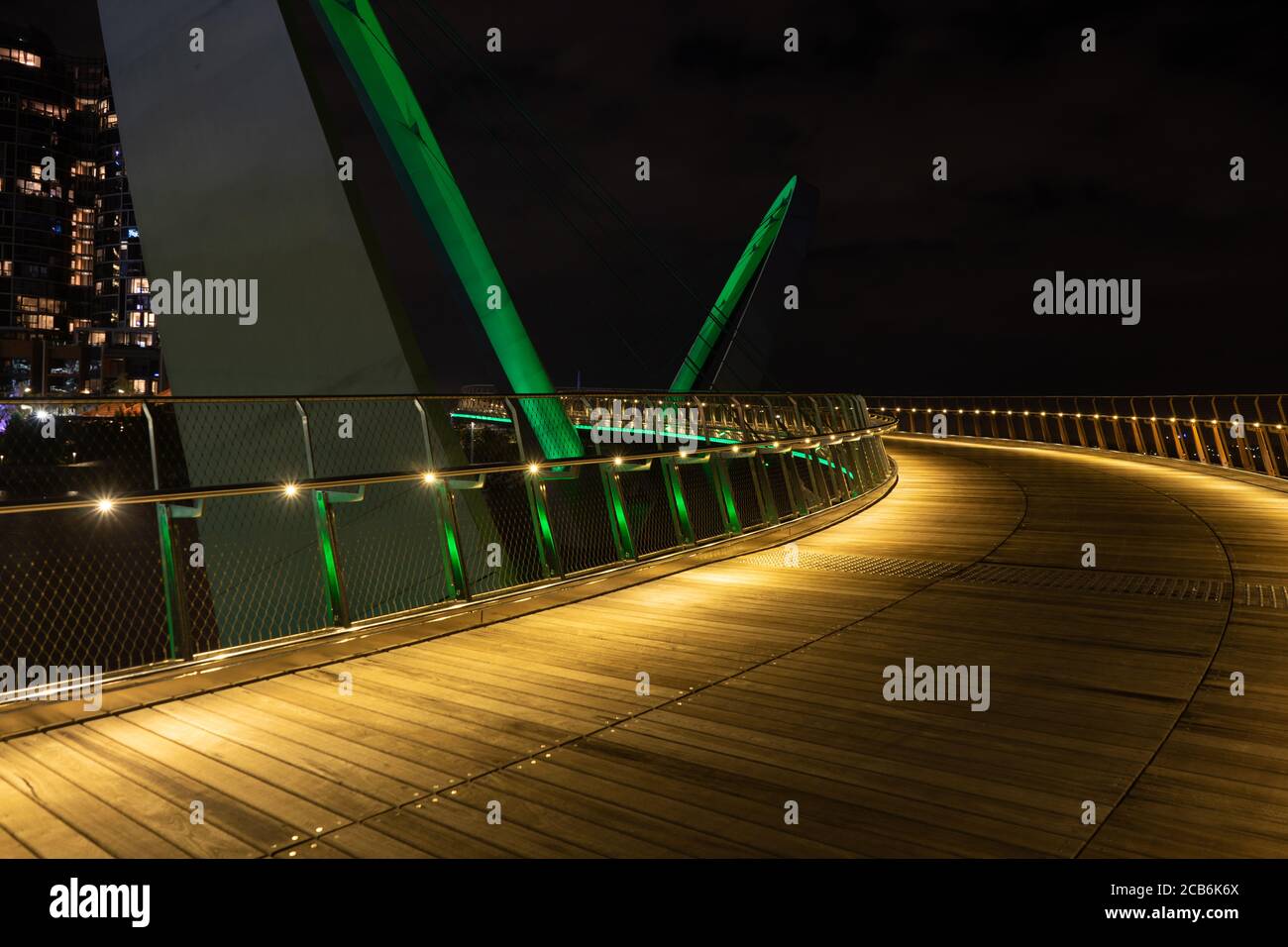 Bridge Elizabeth Quay, Perth Australie occidentale St Patrick Day Banque D'Images