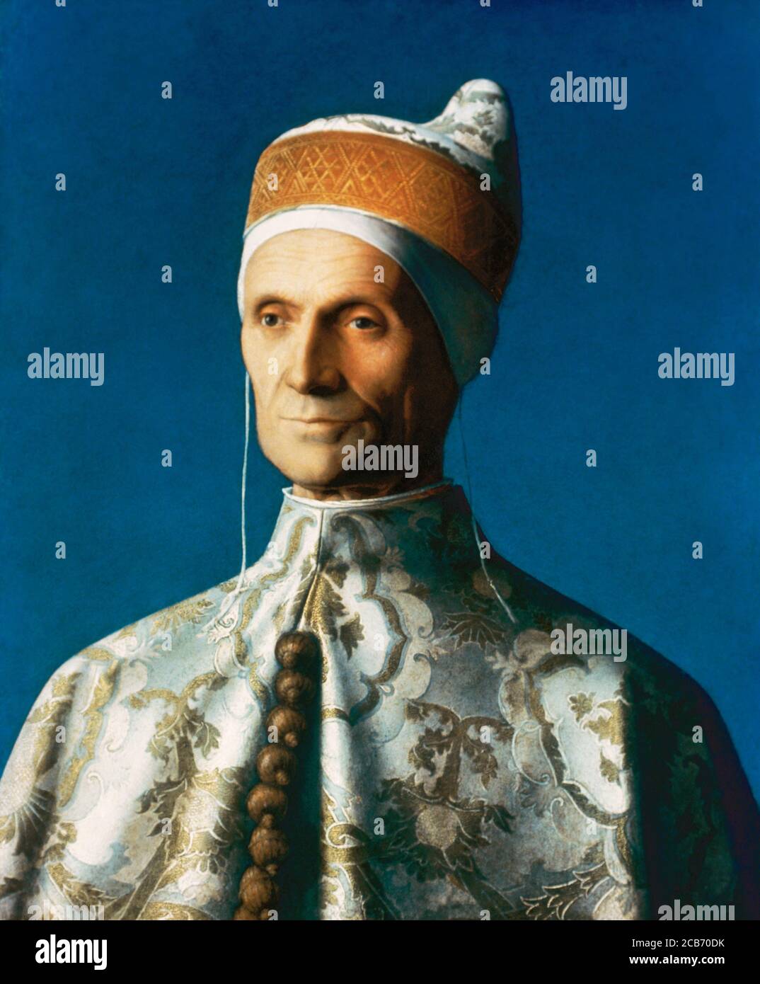Doge Leonardo Loredan, 75e doge de la République vénitienne de 1501 à 1521. Portrait du peintre italien de la Renaissance Giovanni Bellini (c. 1430-1516). Huile sur panneau (61,6 x 45, 1 cm), 1501. National Gallery, Londres, Angleterre, Royaume-Uni. Banque D'Images