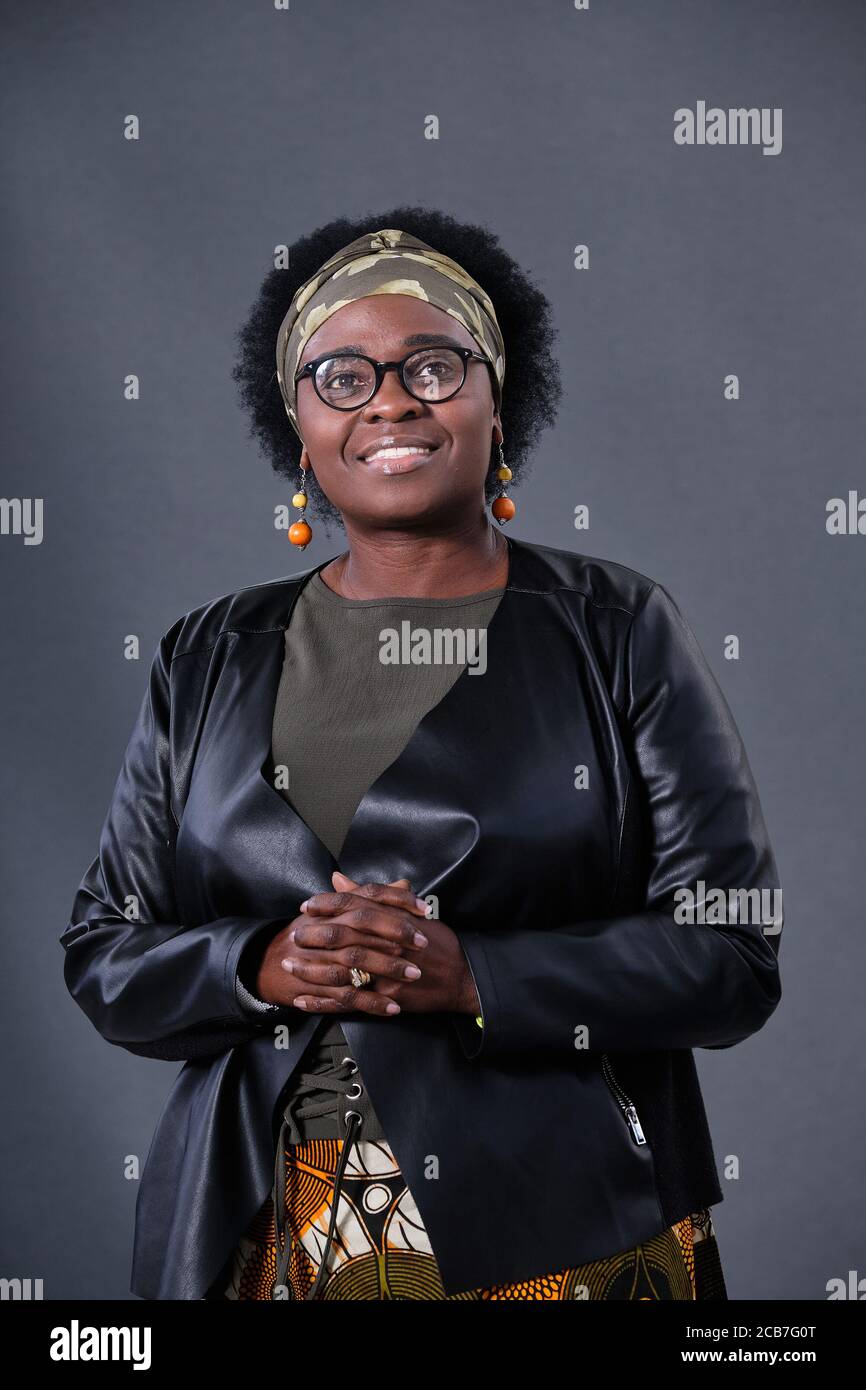 Jennifer Nansubuga, romancière ougandaise et écrivaine à court terme, assiste à un Photocall pendant le Festival international du livre d'Édimbourg 2018 Banque D'Images