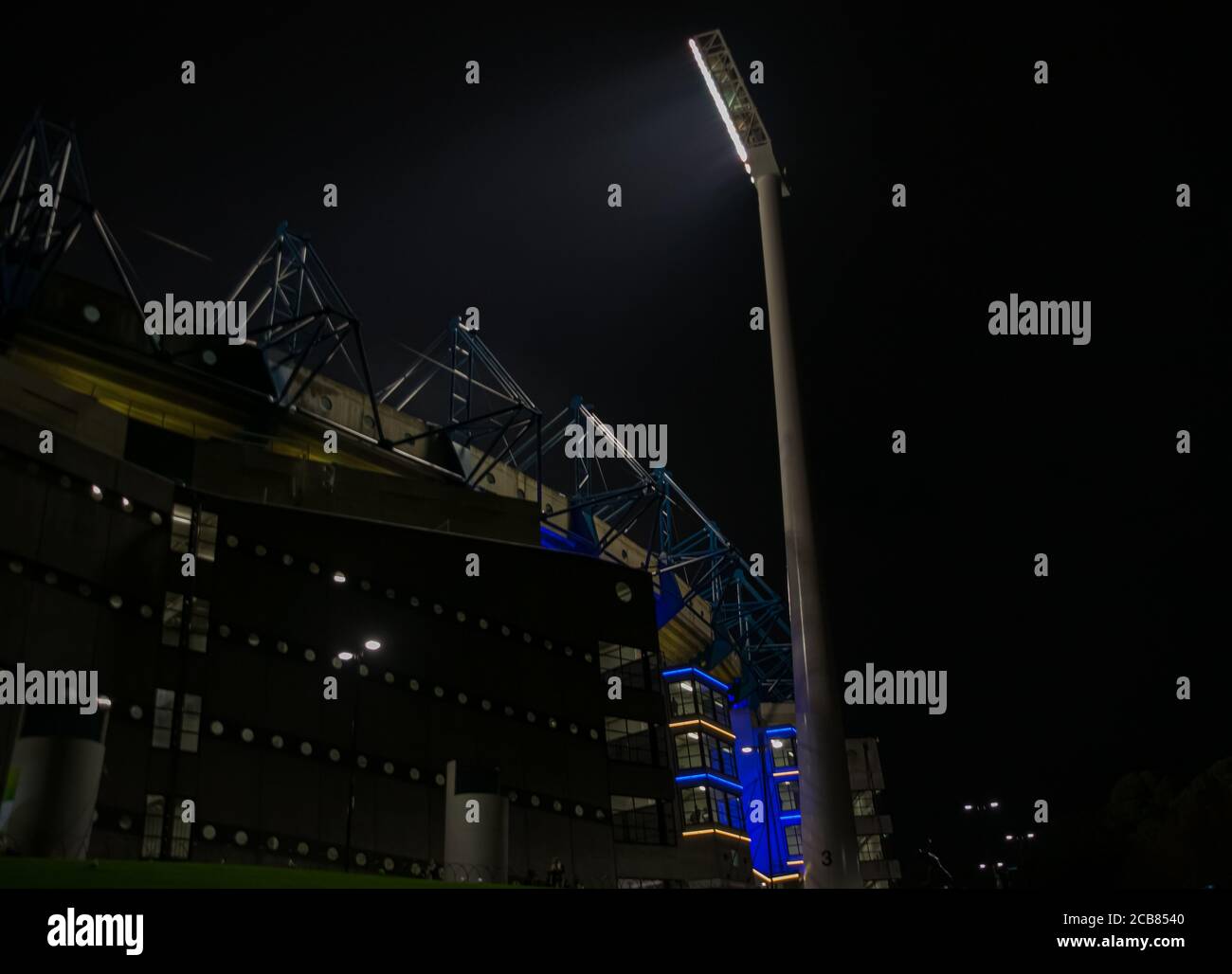 Scène nocturne et architecture du stade de Melbourne en Australie, Melbourne 2018 Banque D'Images