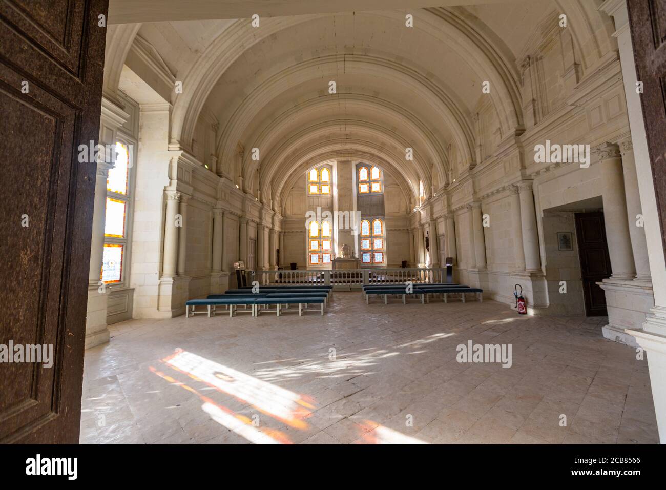 Chapelle dans Château de Chambord, Chambord, Loir-et-cher, France, Banque D'Images