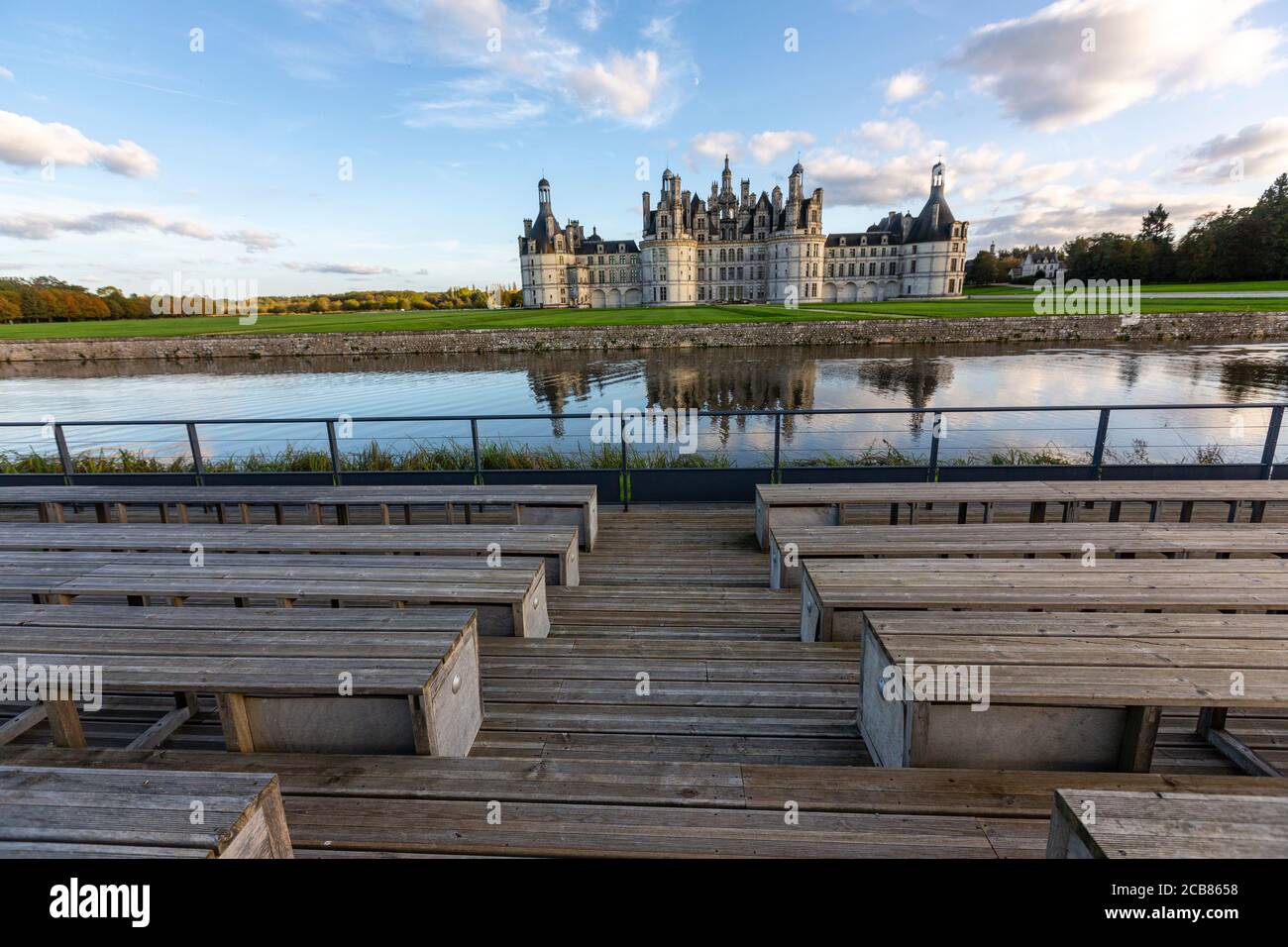 Château de Chambord, Chambord, Loir-et-cher, France, Banque D'Images
