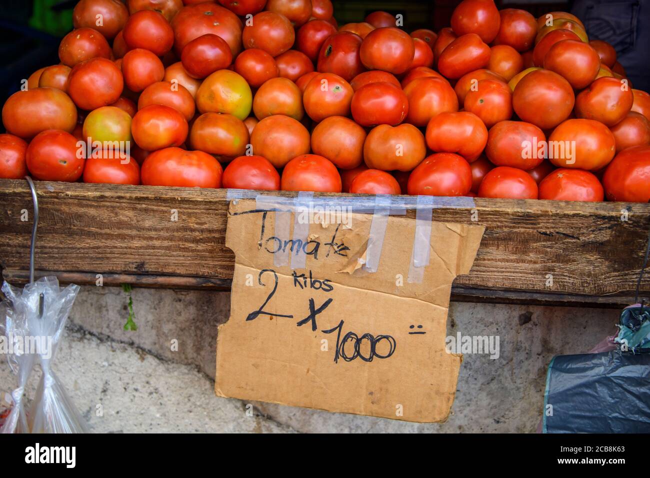 Fruits à vendre dans le centre-ville de San Jose, province de San Jose, San Jose, Costa Rica Banque D'Images