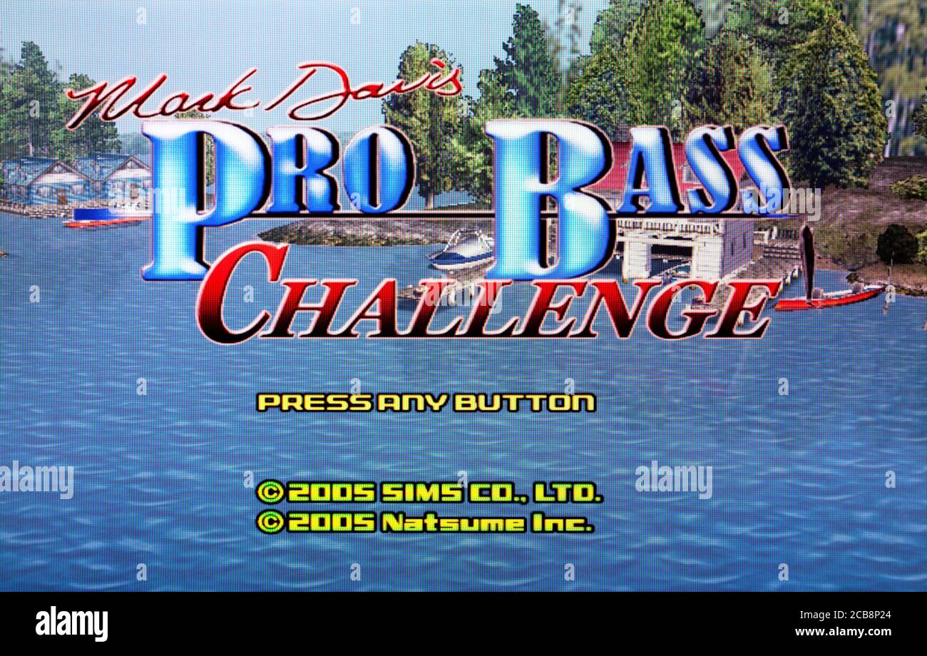 Mark Davis Pro Bass Challenge - Nintendo Gamecube Videogame - Usage éditorial uniquement Banque D'Images