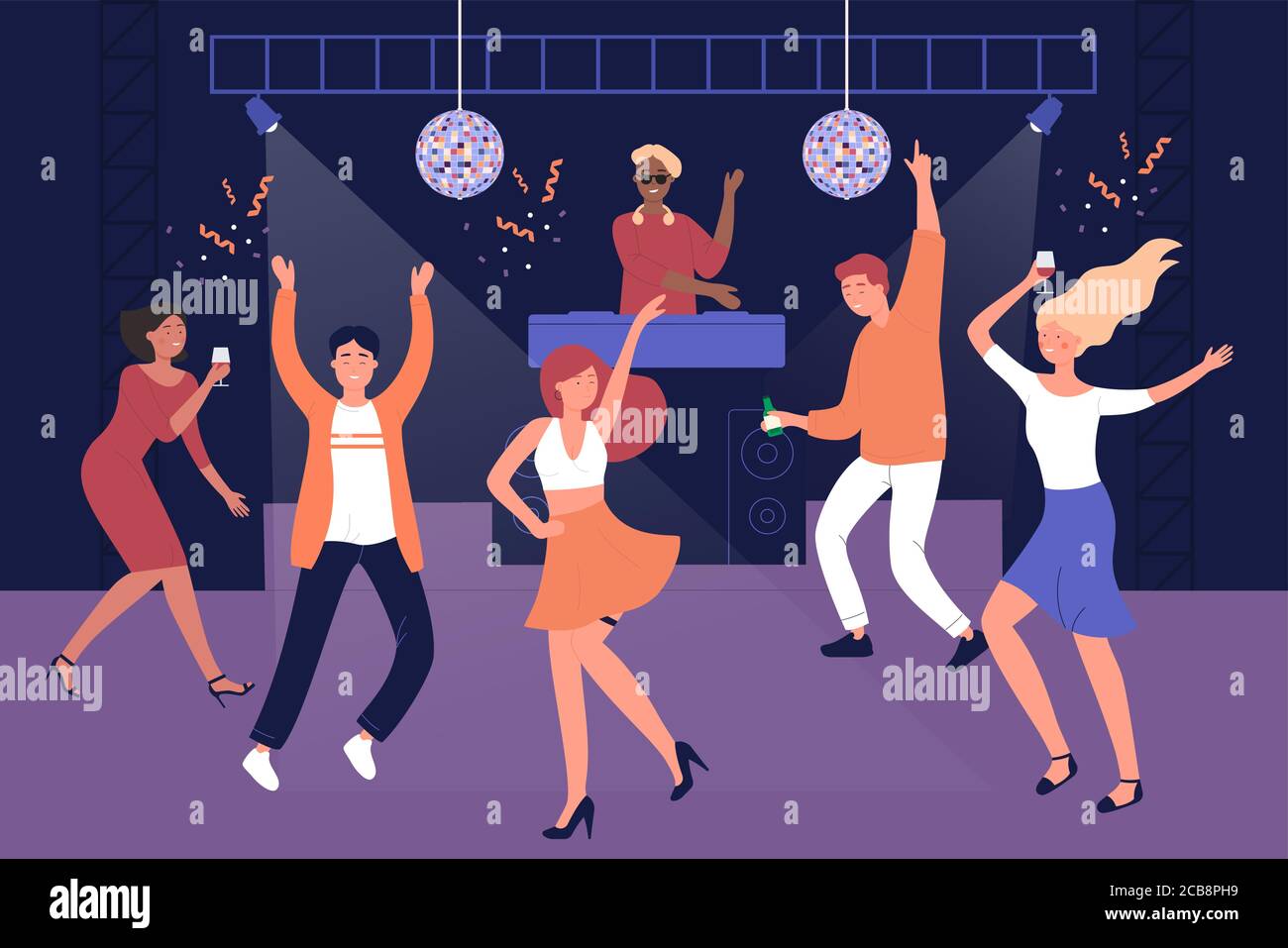 Boite De Nuit Femme Banque d'images vectorielles - Alamy